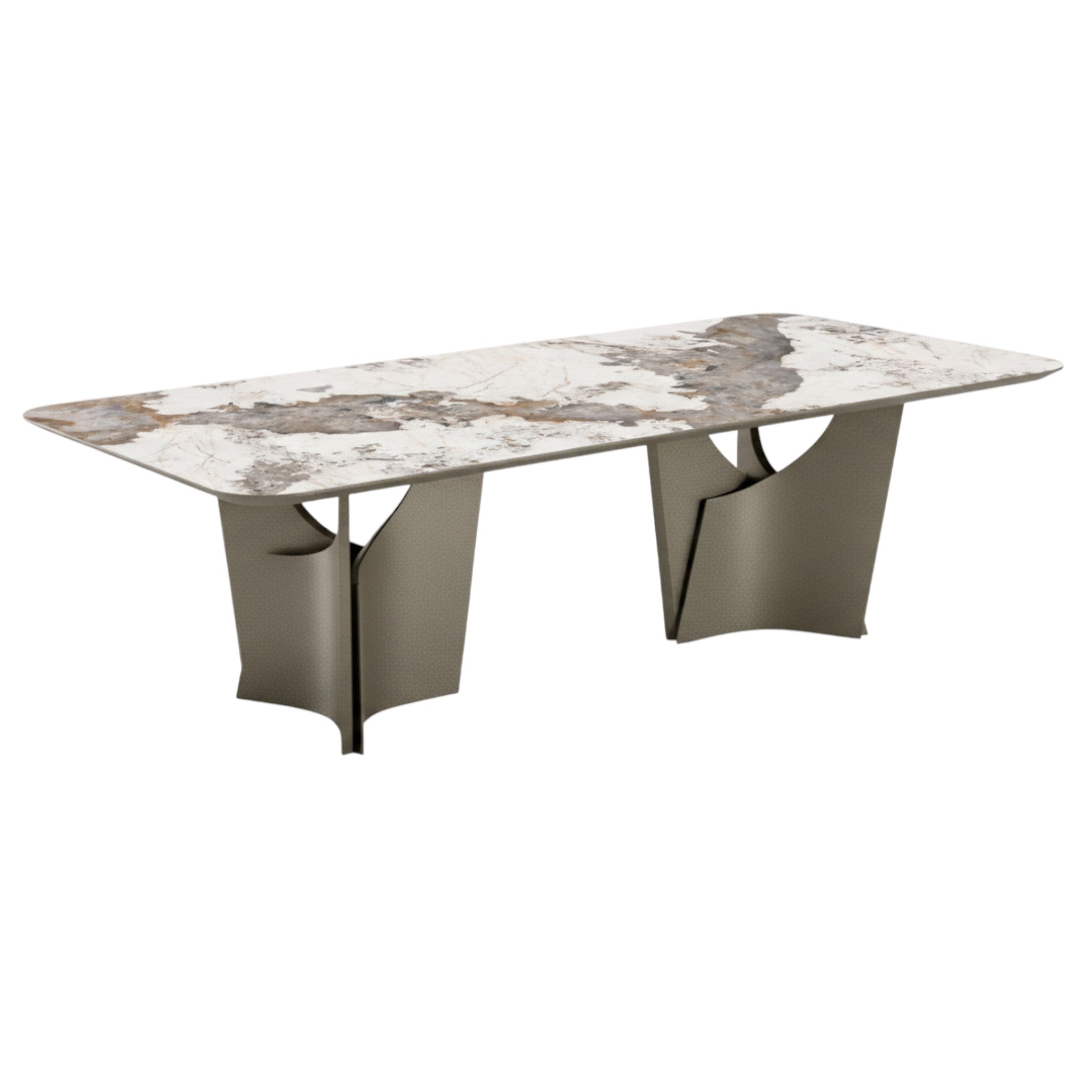 Andorinha Rectangle Dining Table with Pandora Porcelain Top