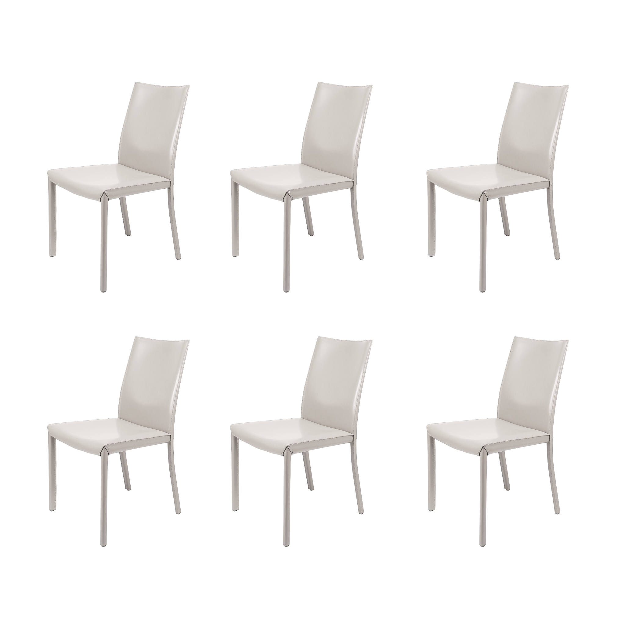 Emma Low Back Light Grey Dining Chair (sold as a set of 6)