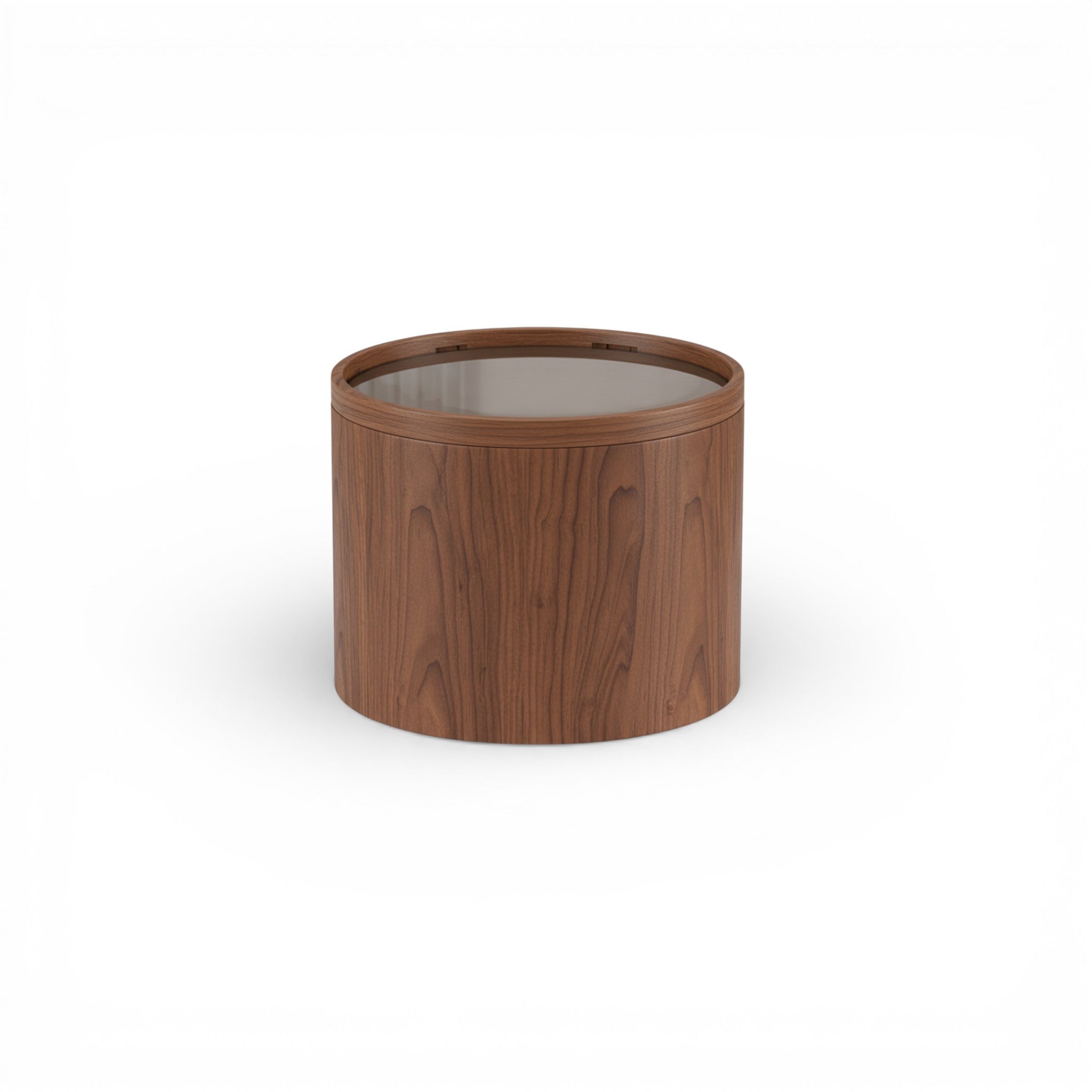 Cali Walnut Round Side Table