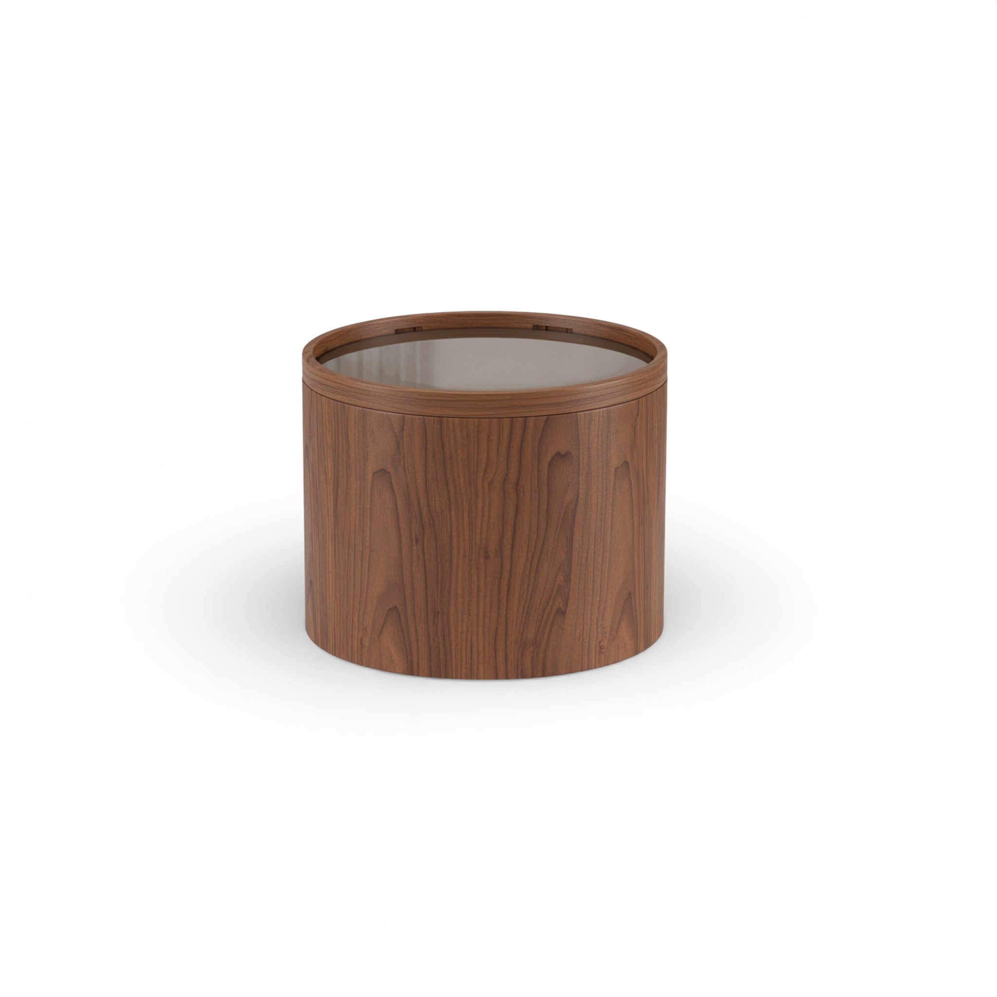 Cali Walnut Round Side Table