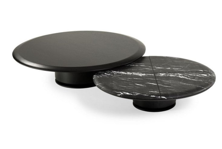 Cisa Graphite Oak Round Large Coffee Table