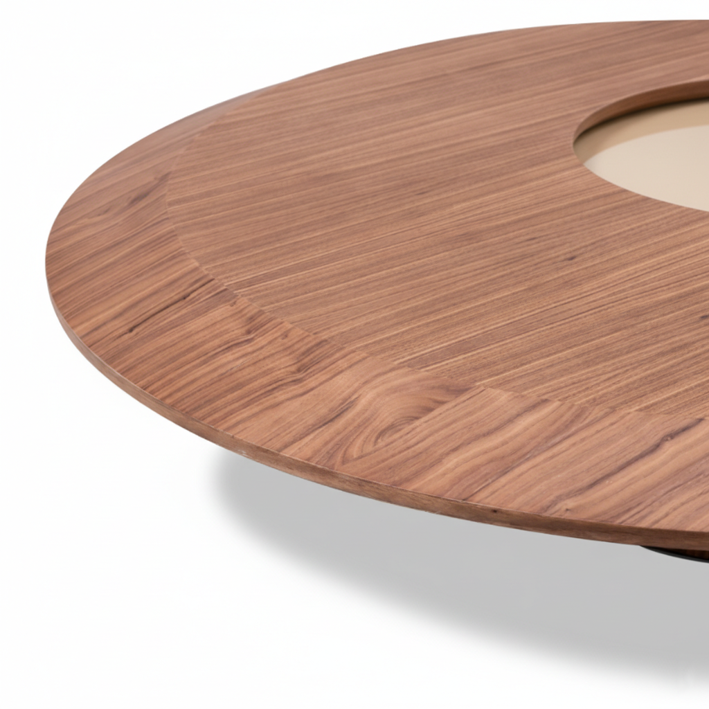 Geo Round Coffee Table - Walnut