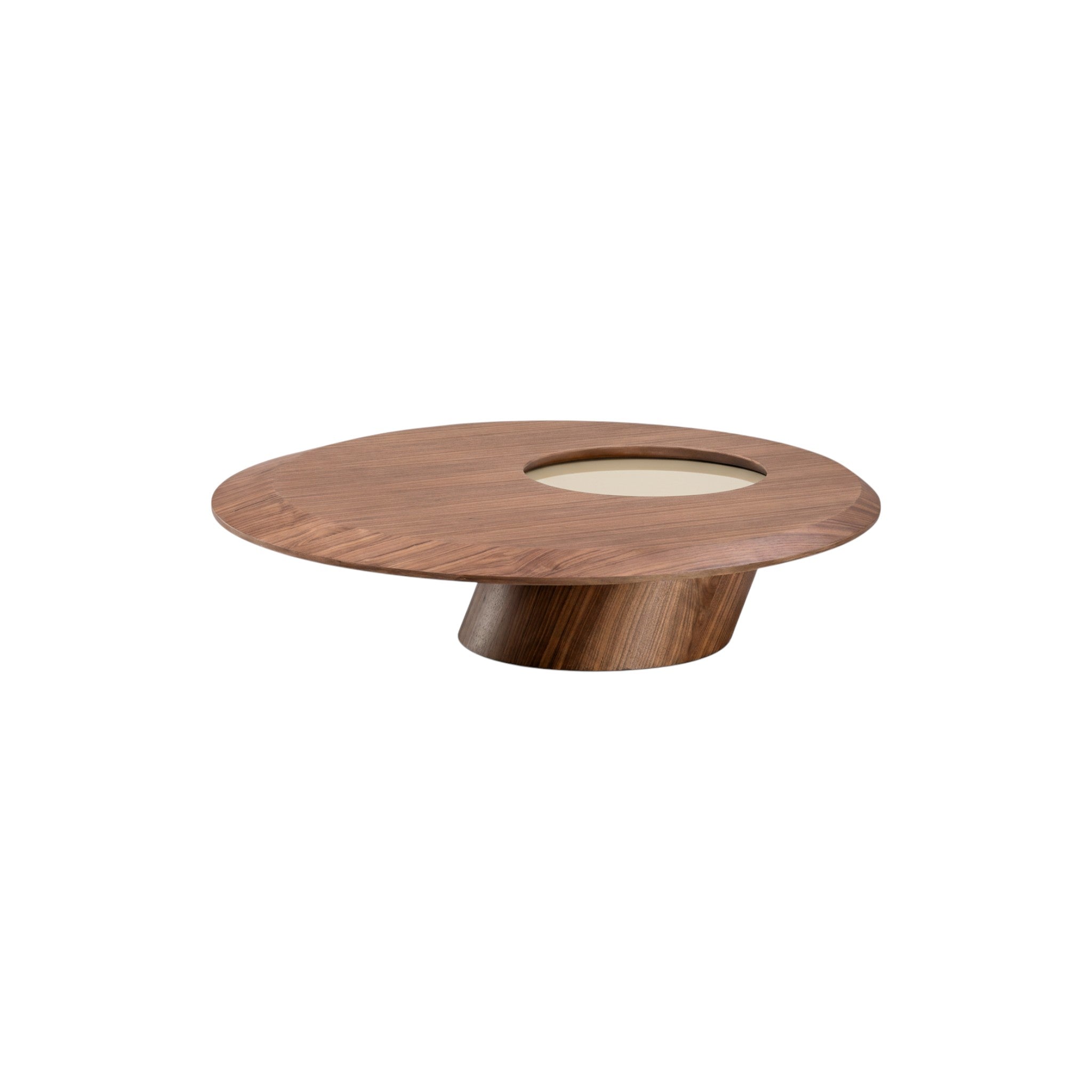 Geo Round Coffee Table - Walnut