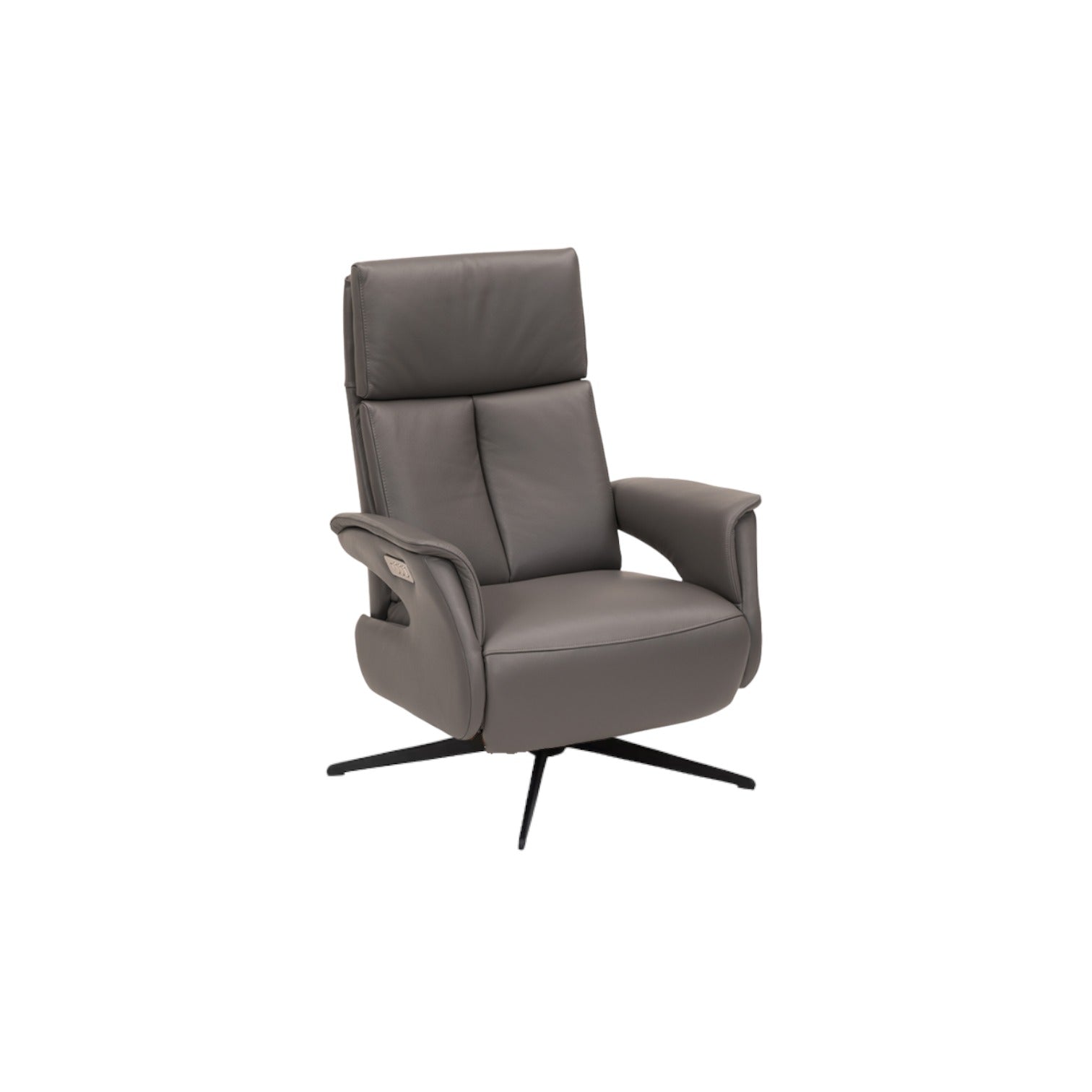 Billund Grey Leather Recliner