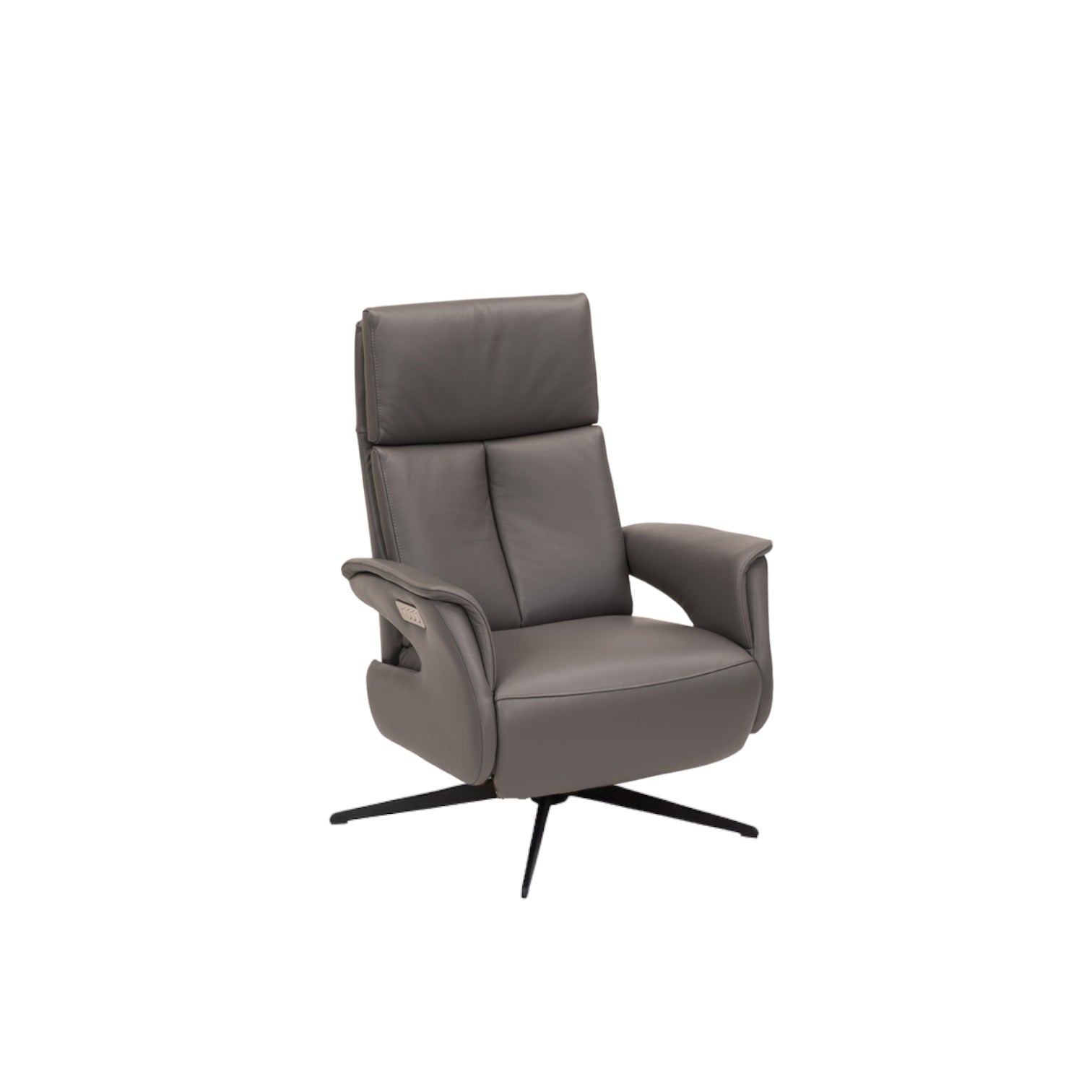 Billund Grey Leather Recliner