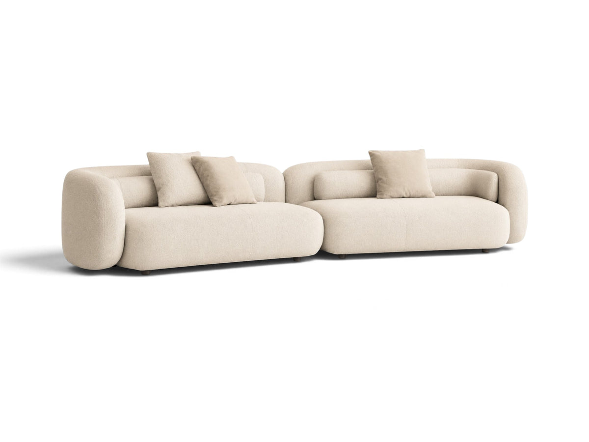 Lagoon XL Curved Sofa Natural Fabric