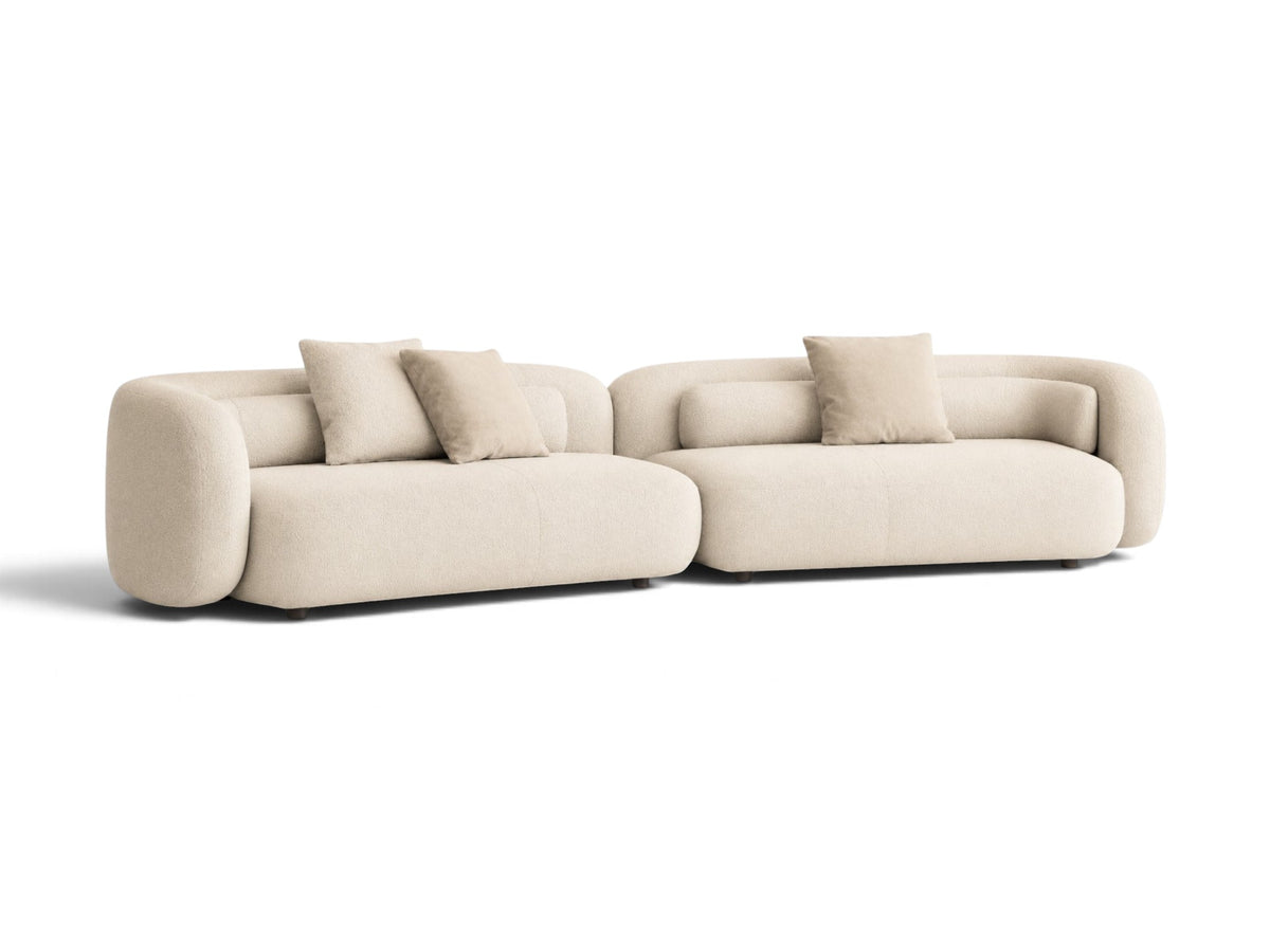 Lagoon XL Curved Sofa Natural Fabric