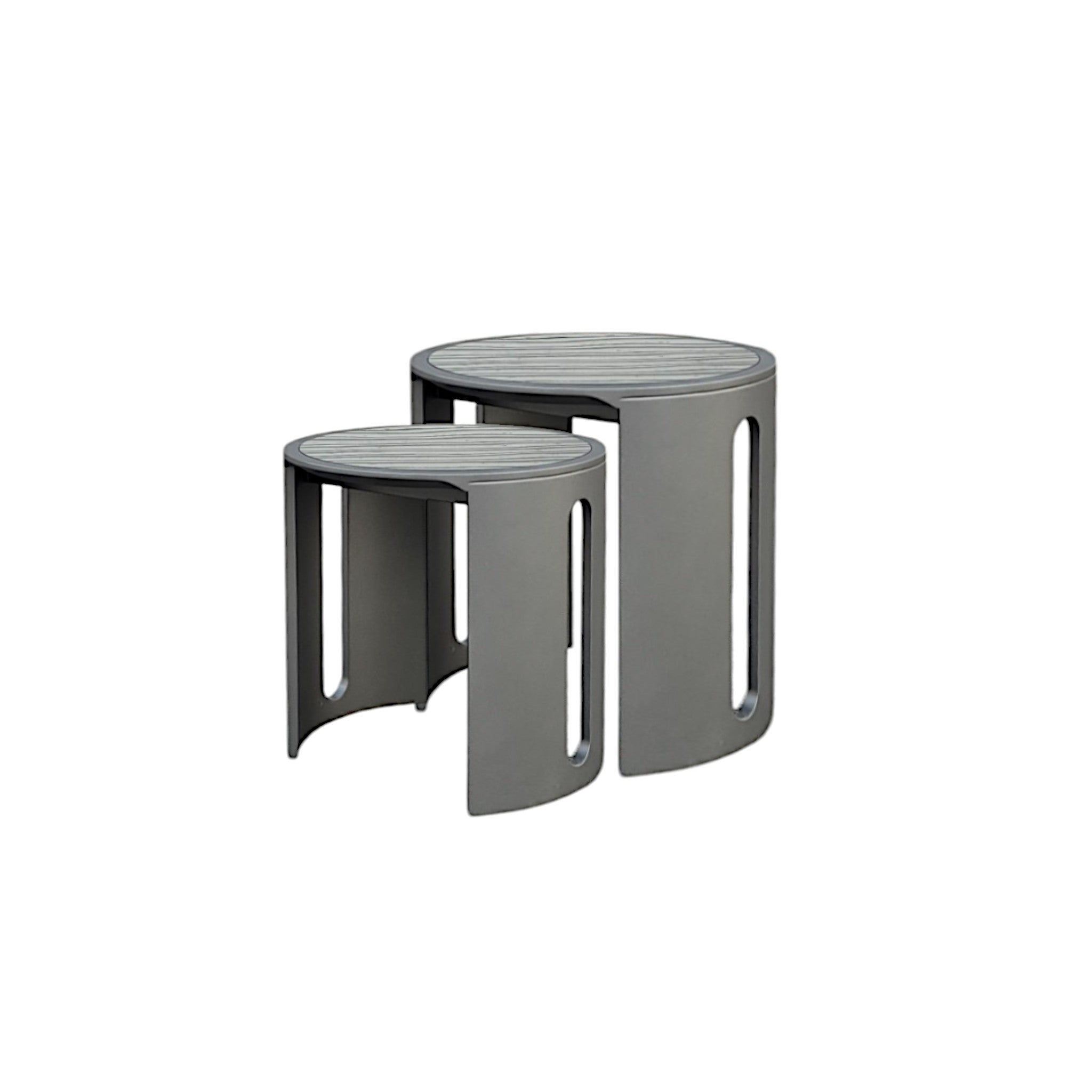 Ottis Large Round Graphite Side Table