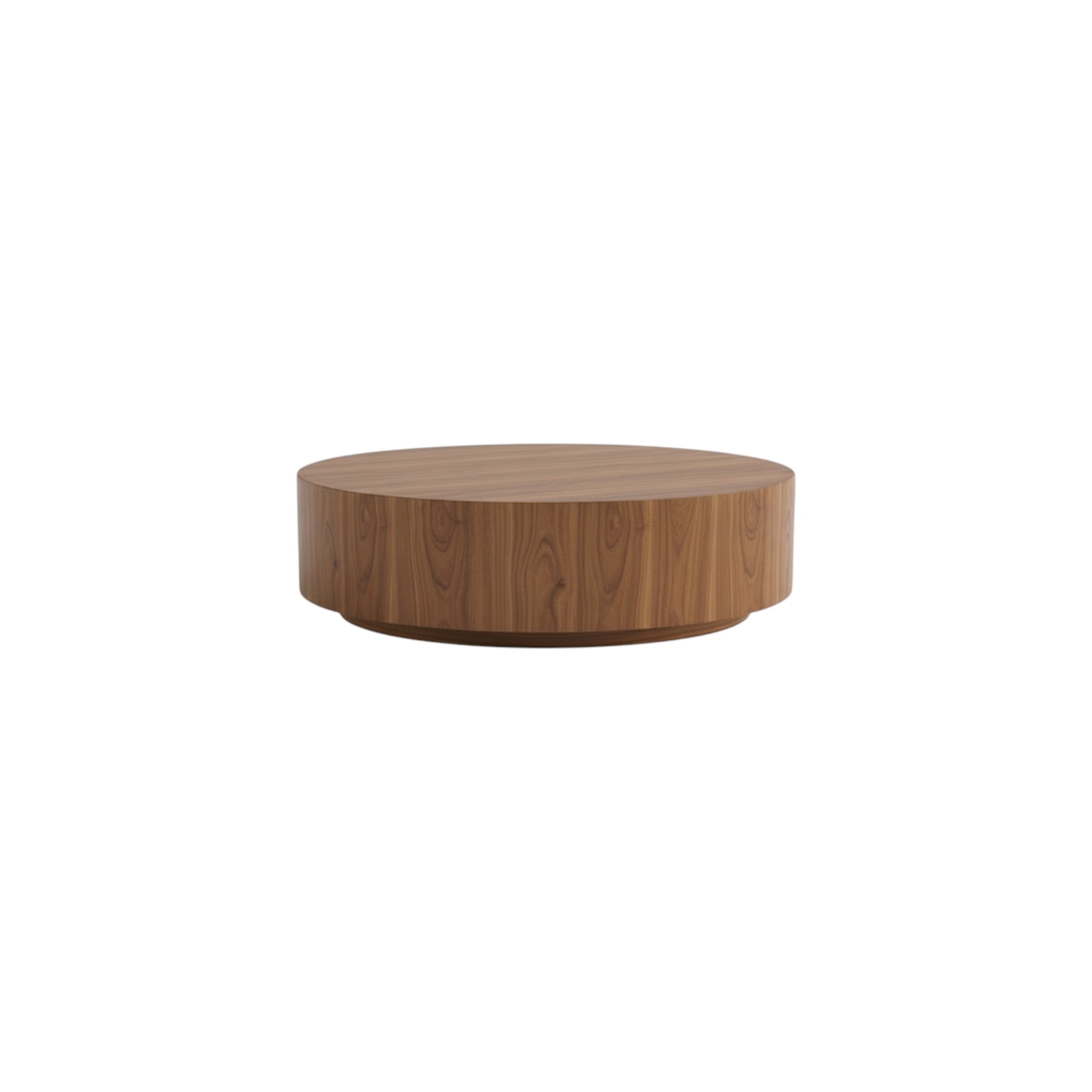 Moon Round Walnut Coffee Table