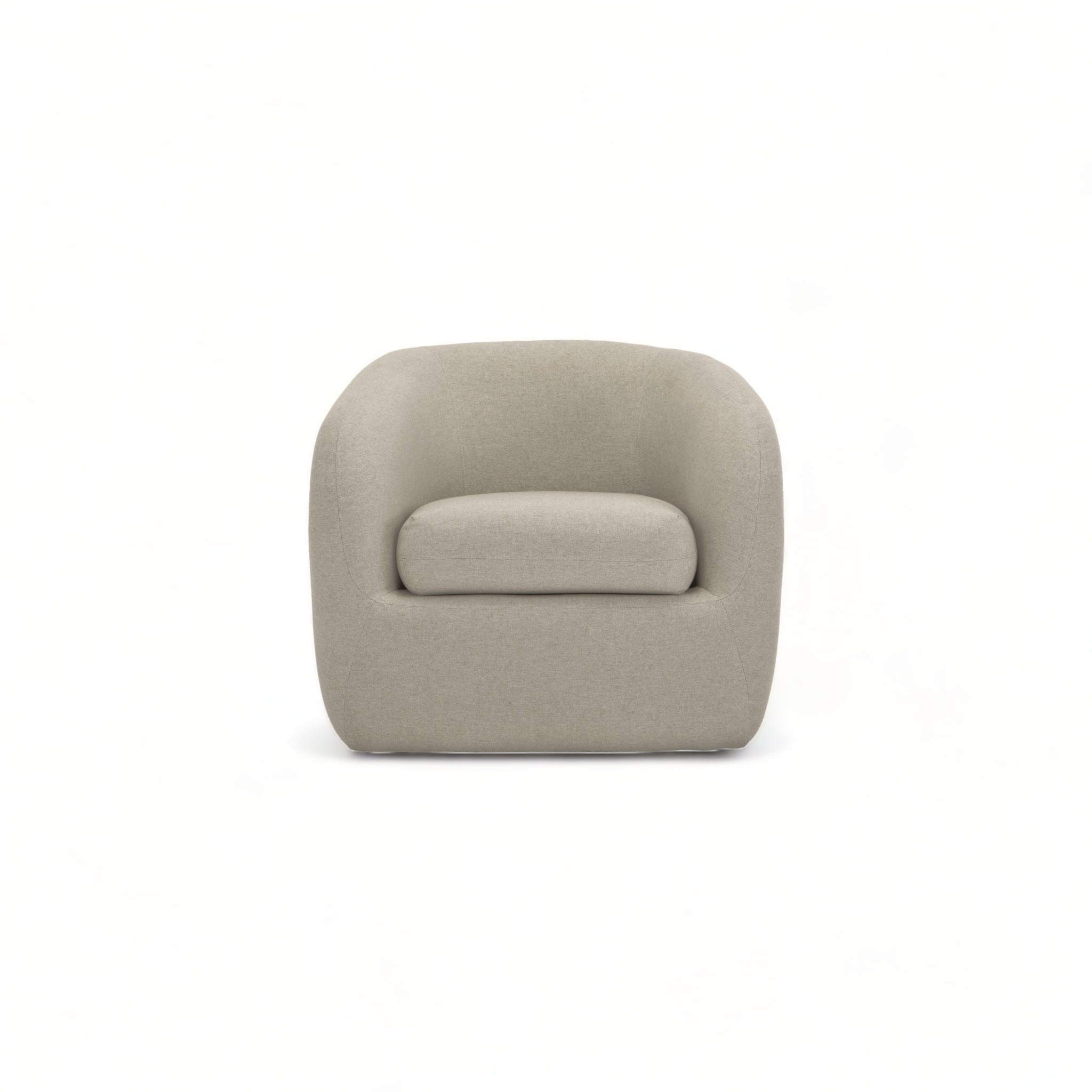 Ziggy Taupe Grey Swivel Lounge Chair