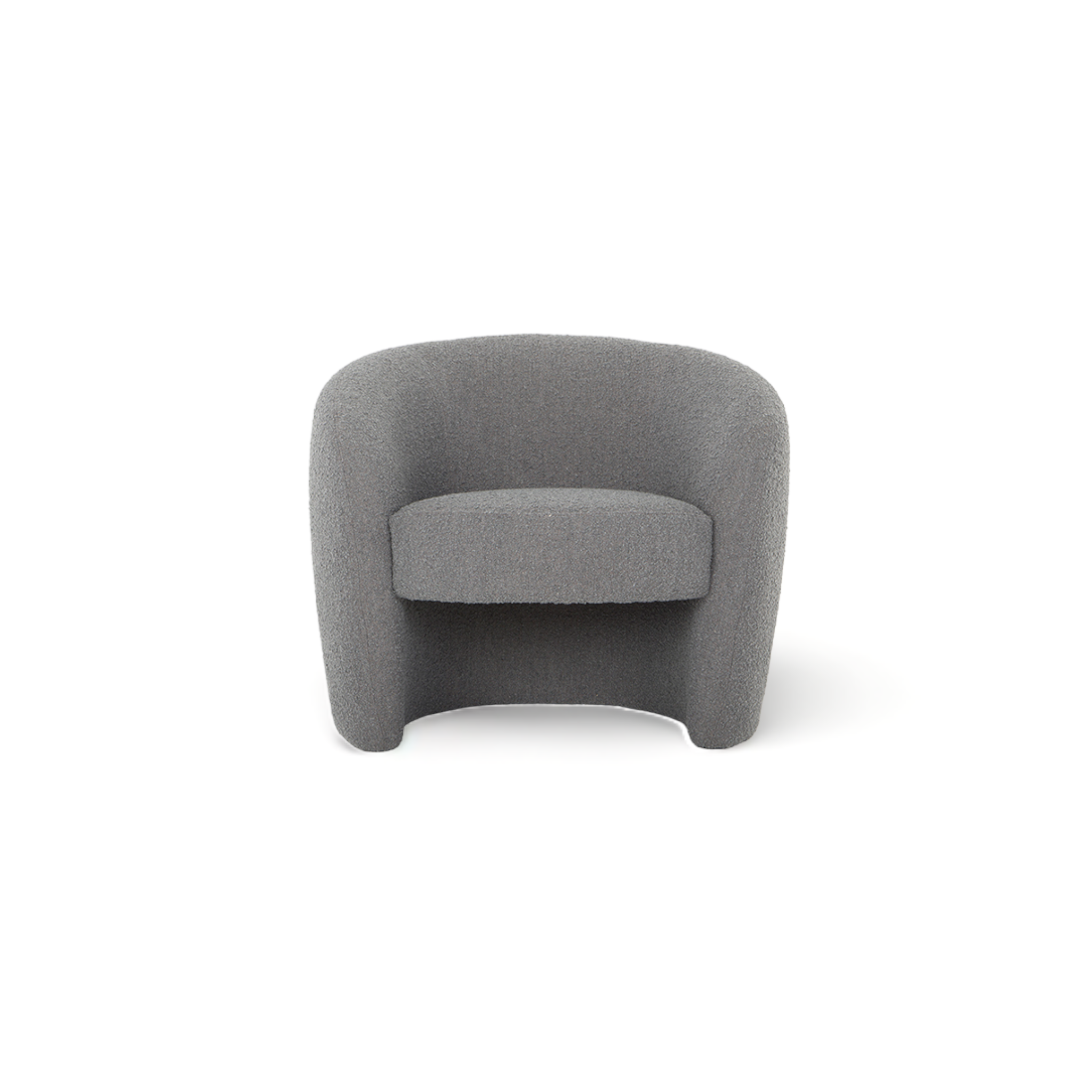 Tortona Grey Boucle Lounge Chair