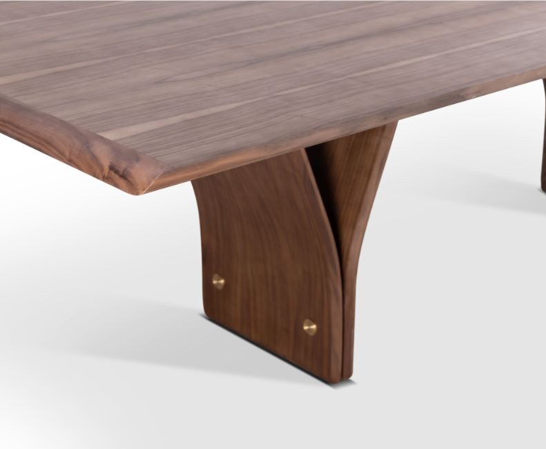 Yves Walnut Rectangle Dining Table
