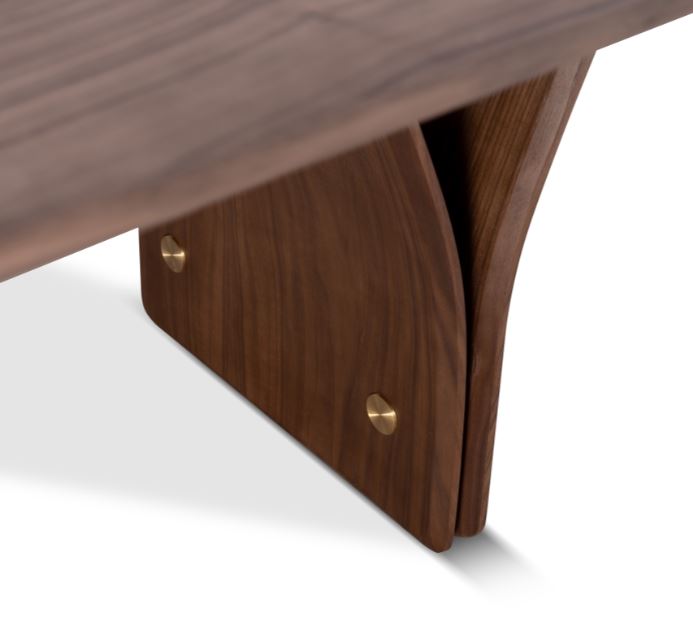 Yves Walnut Rectangle Dining Table