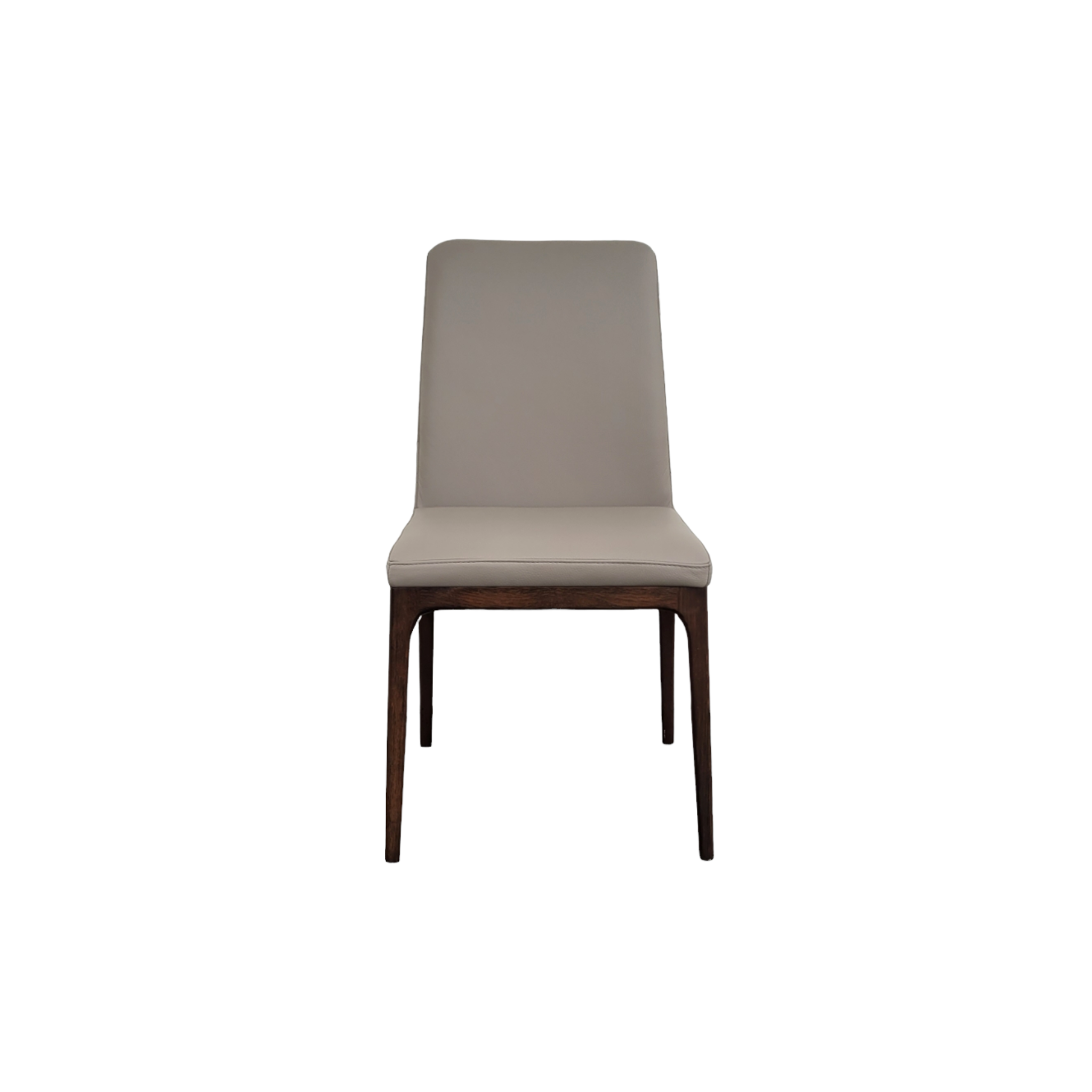 Nomad Smooky Grey Leather and Walnut Dining Chair