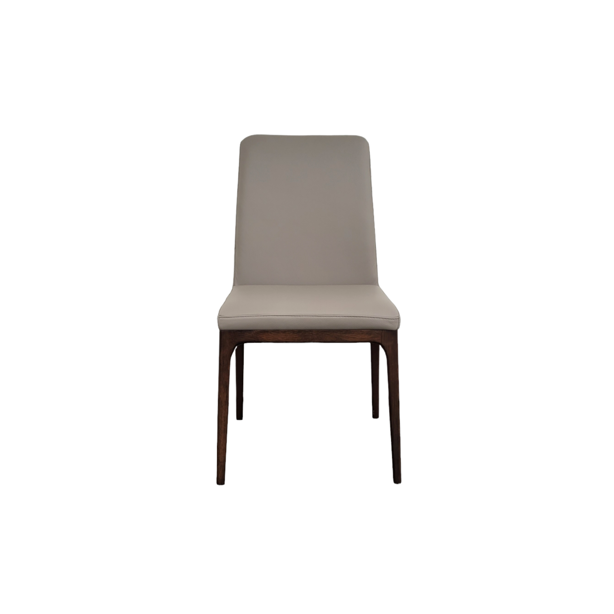 Nomad Smooky Grey Leather  and Walnut Dining Chair