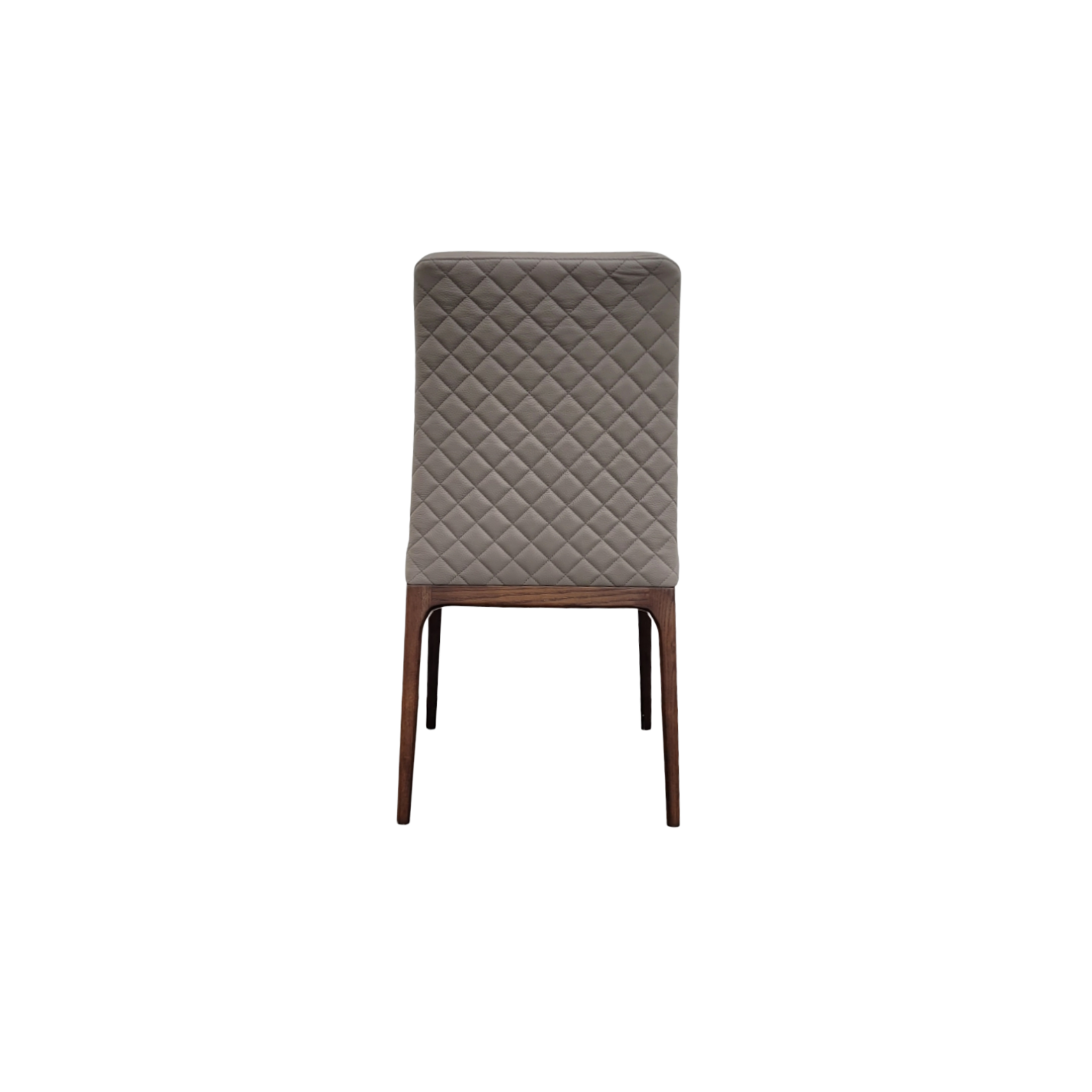 Nomad Smooky Grey Leather and Walnut Dining Chair