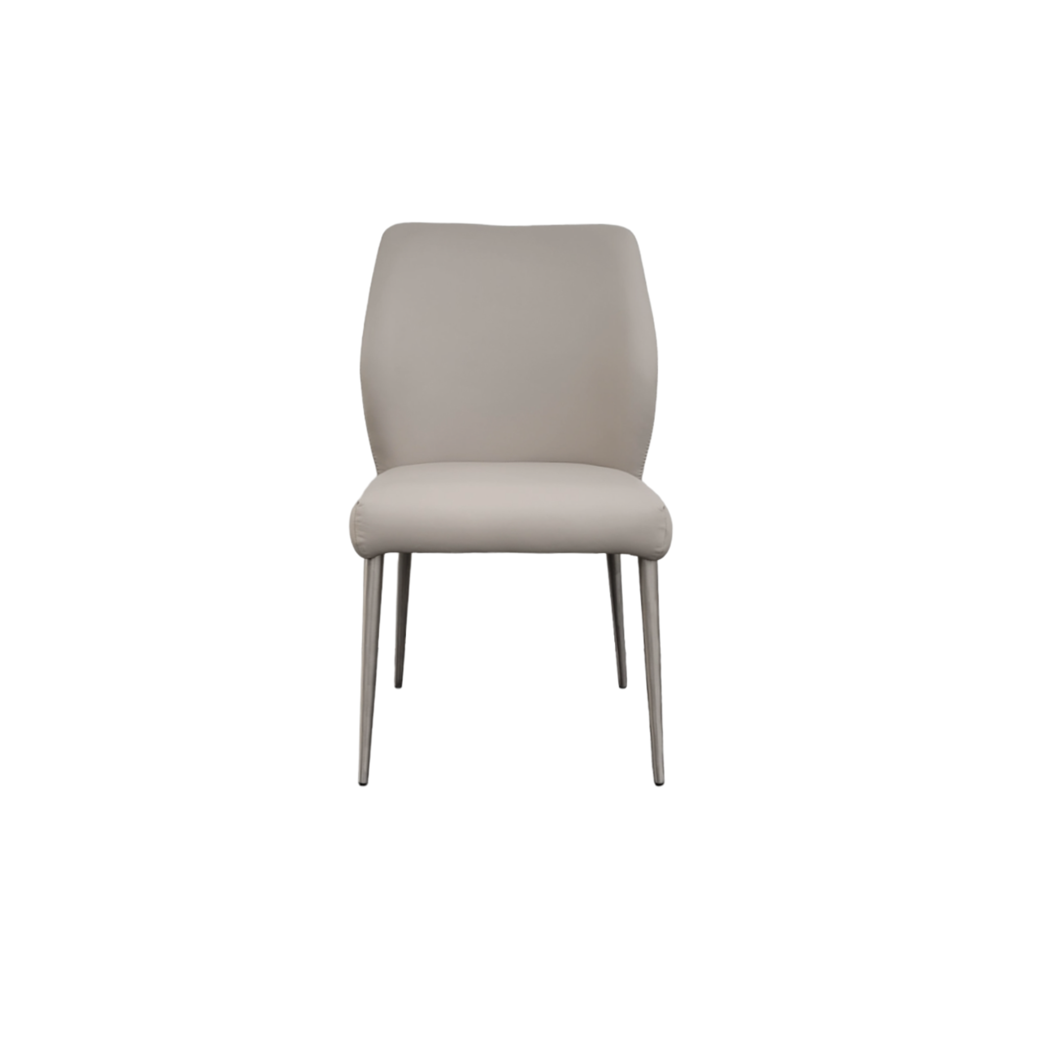 Gabbana Light Grey Leather Dining Chair