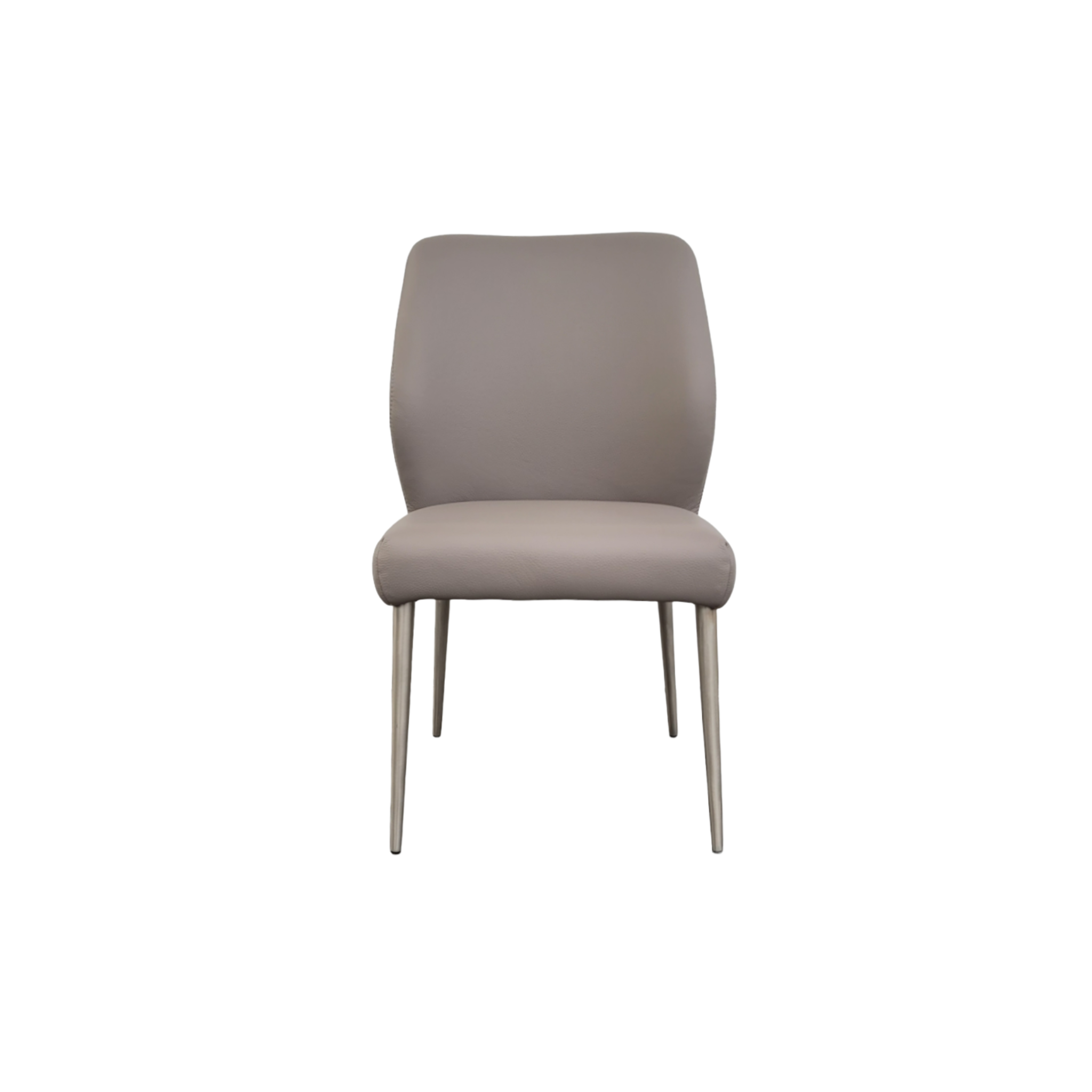 Gabbana Smooky Grey Leather Dining Chair