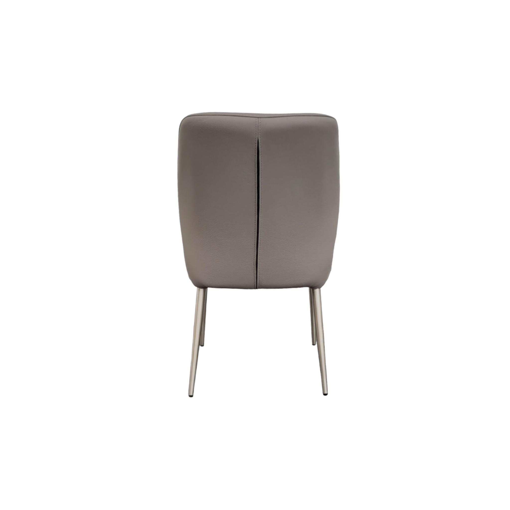 Gabbana Smooky Grey Leather Dining Chair