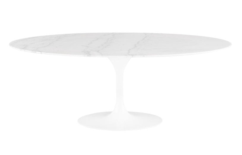 Echo Oval White marble table