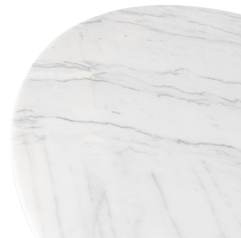 Echo Oval White marble table