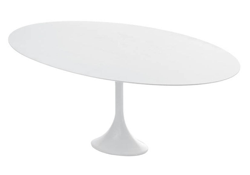 Echo Oval White marble table