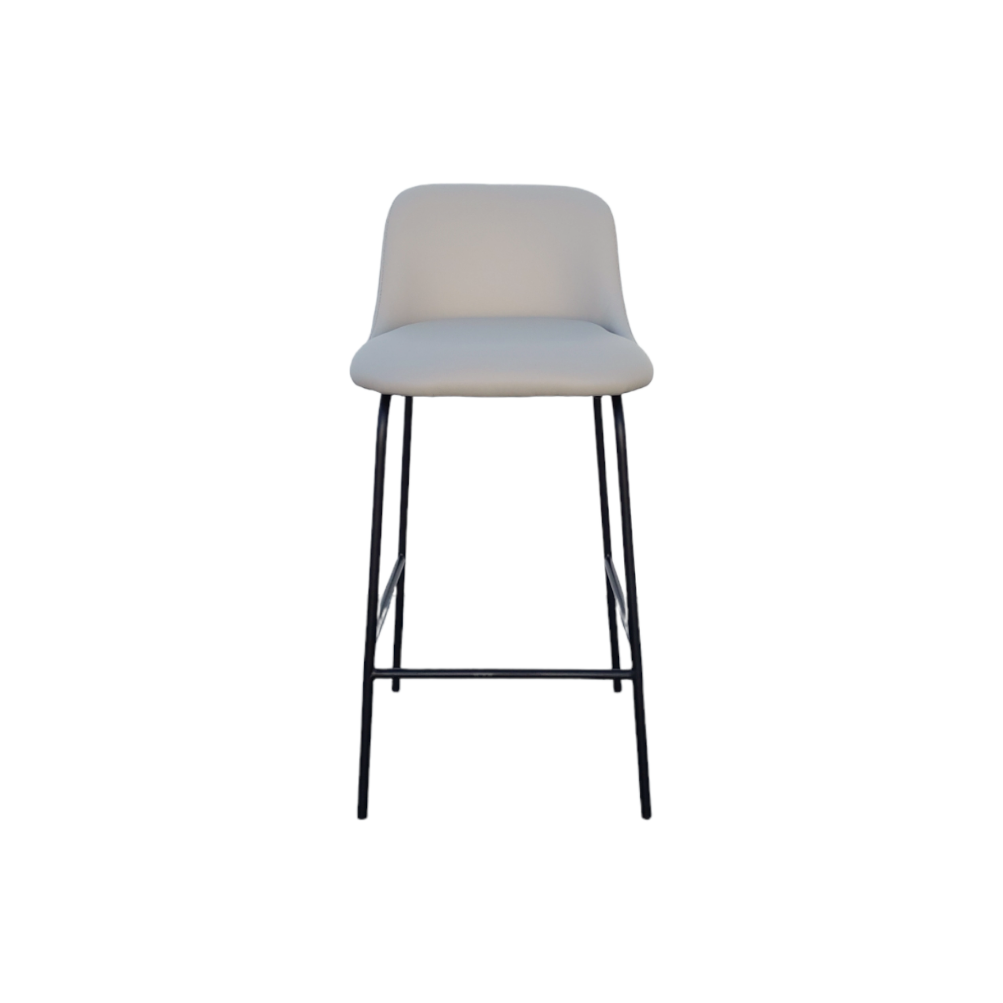 Kayla Light Grey Leather Counter Stool