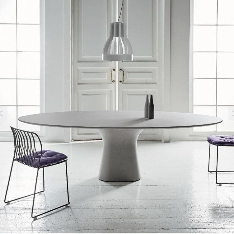 Podium Oval concrete dining table