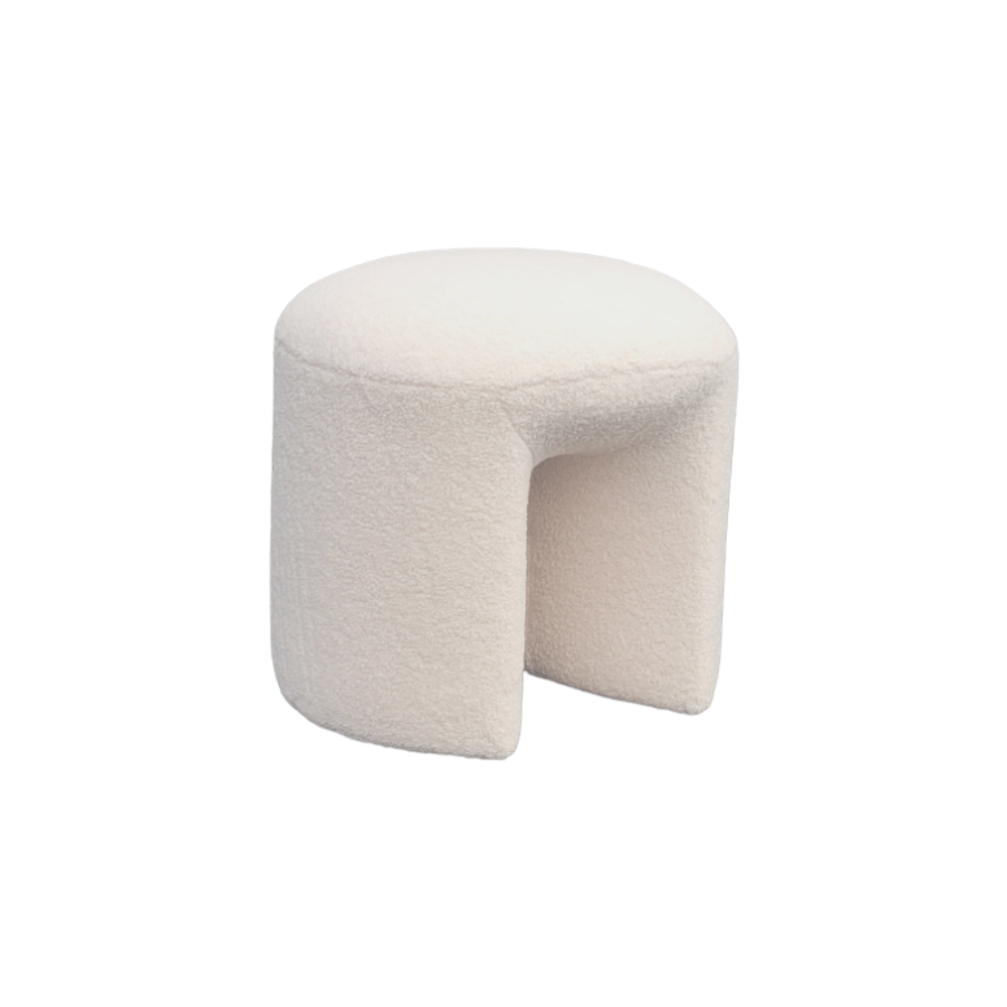 Nevada White Boucle Stool