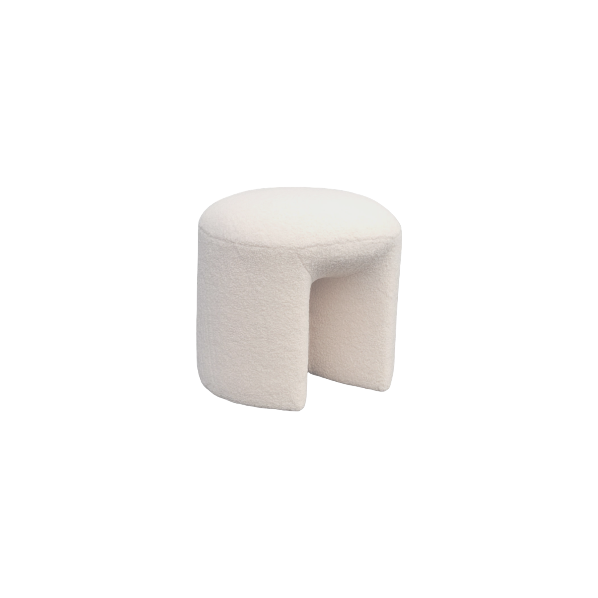 Nevada White Boucle Stool