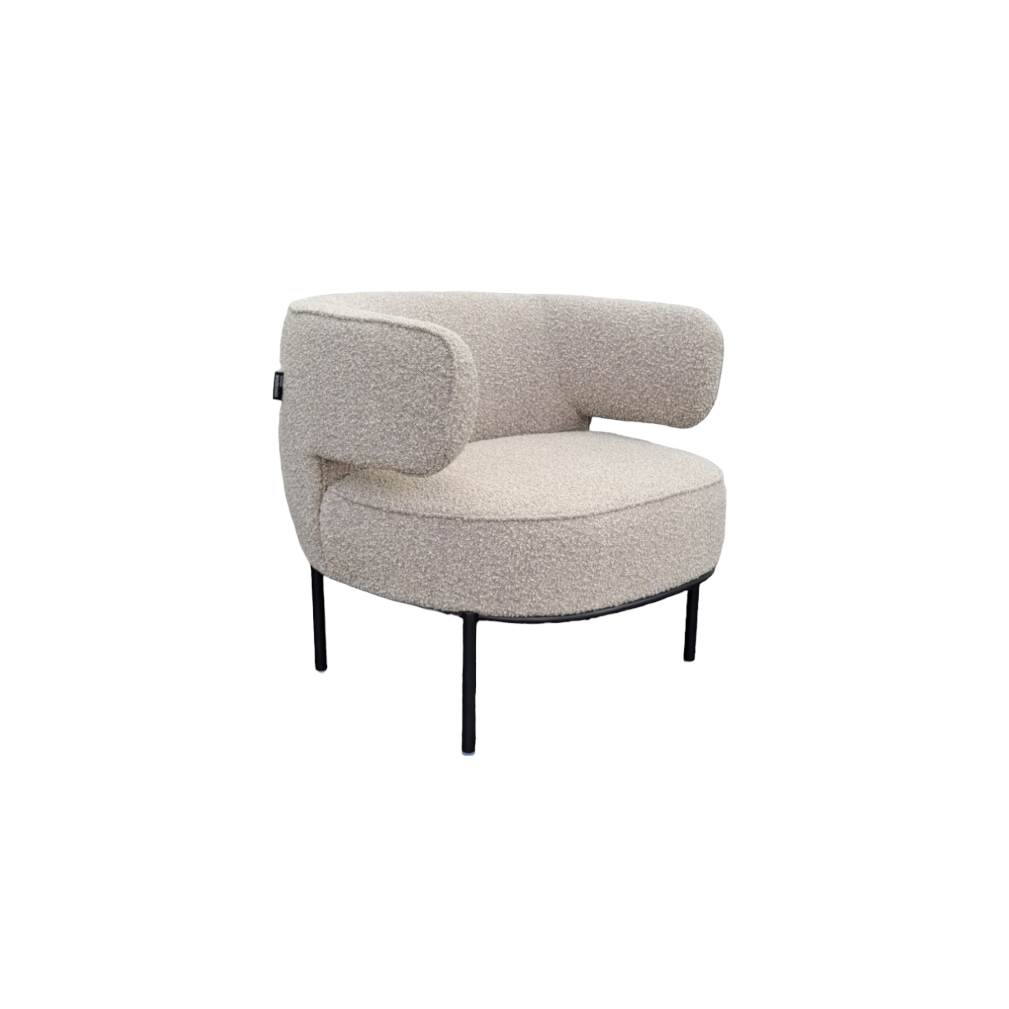 Pauline Beige-Grey Boucle Lounge Chair