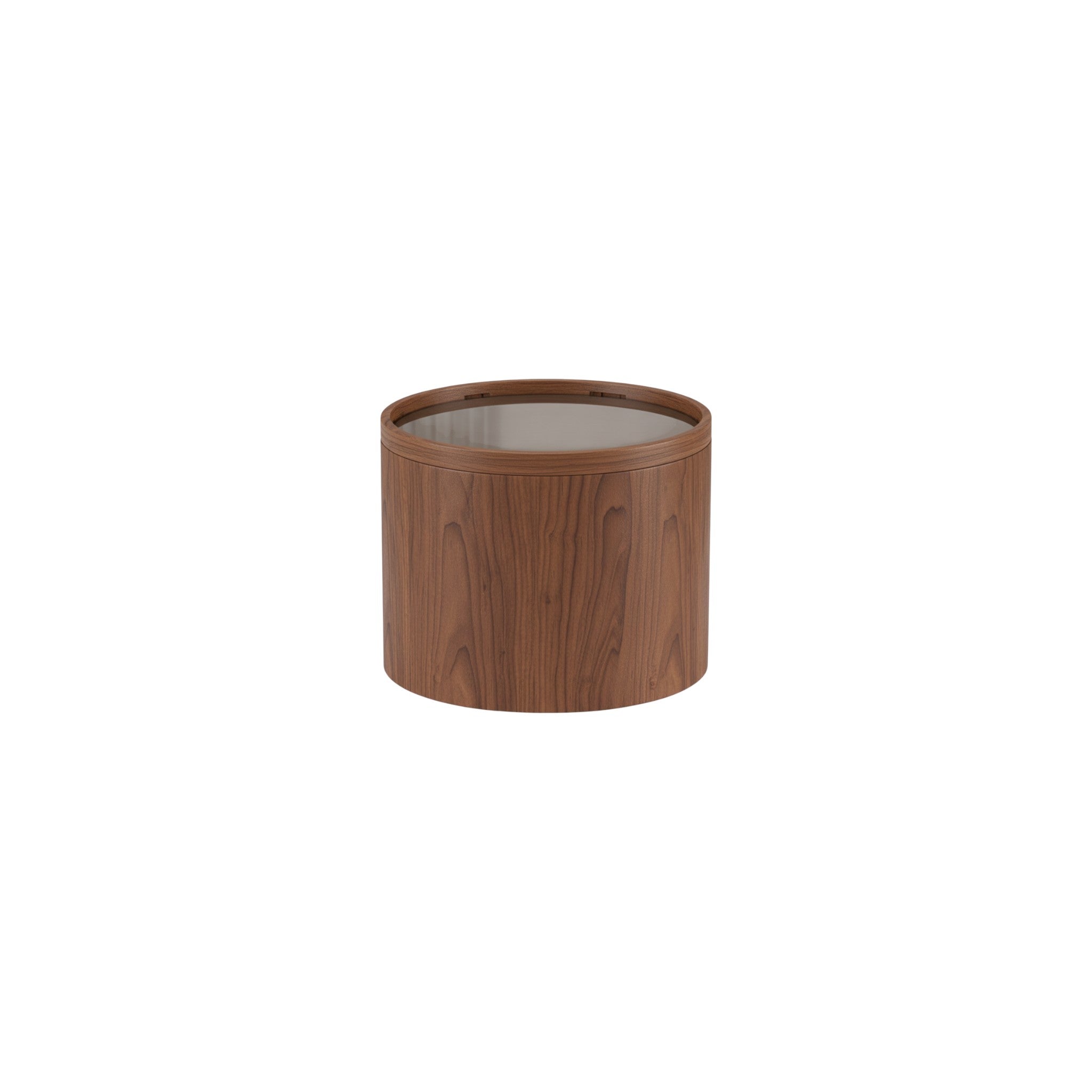 Cali Walnut Round Side Table
