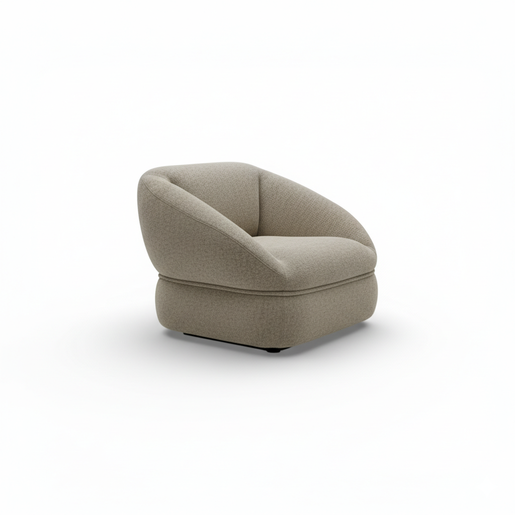 Clyde Lounge Chair Taupe-Grey