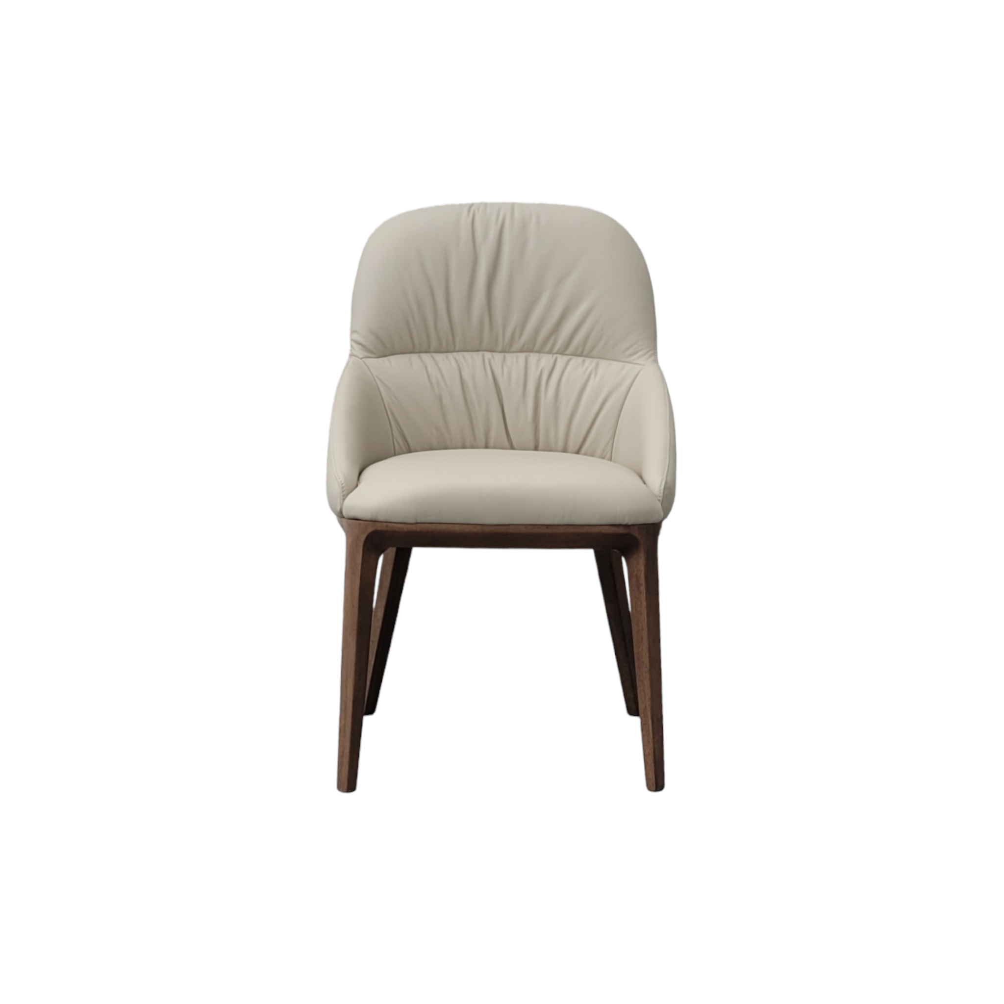 Enea Walnut Wheat Leather Dining Chair