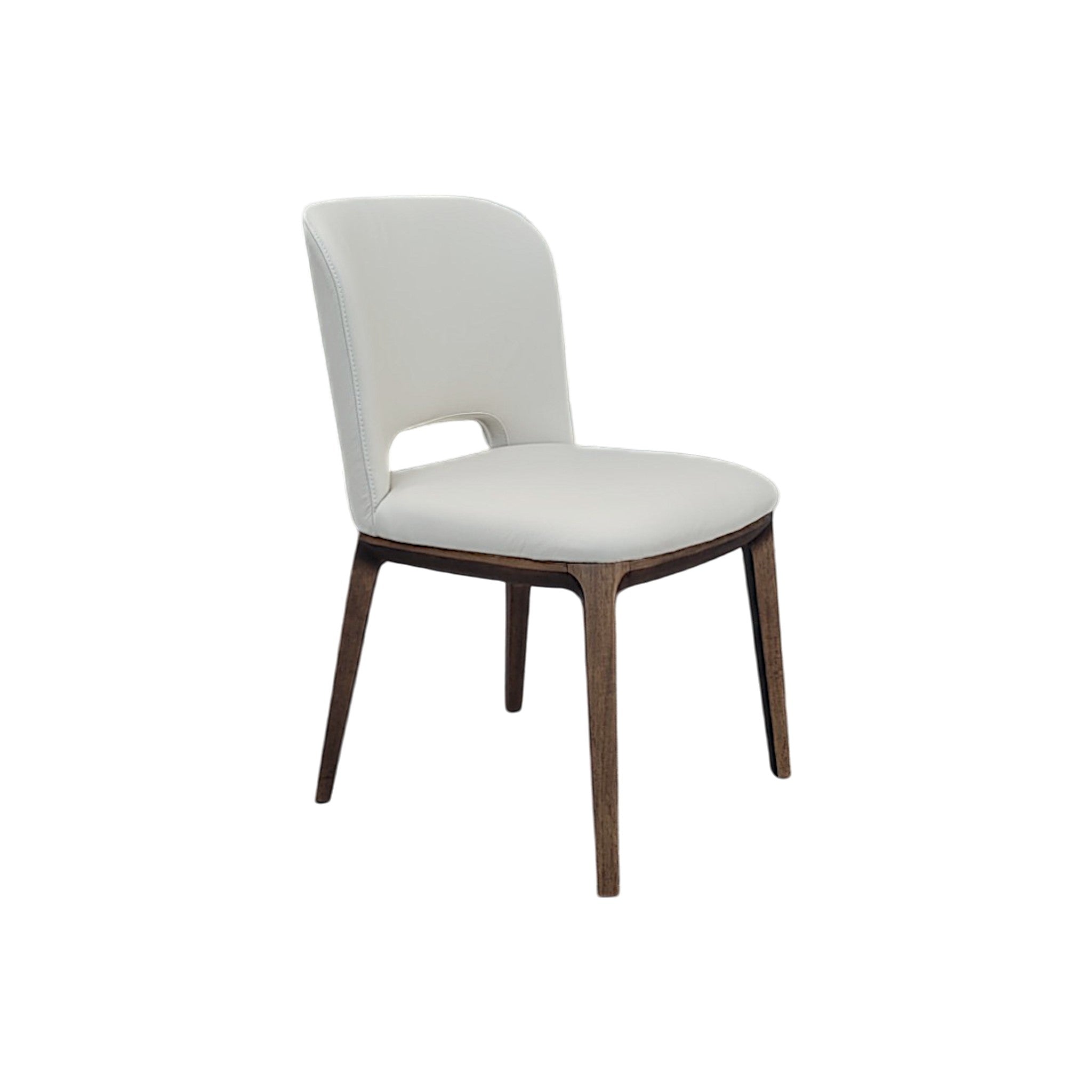 Savona Frost Beige Leather Dining Chair