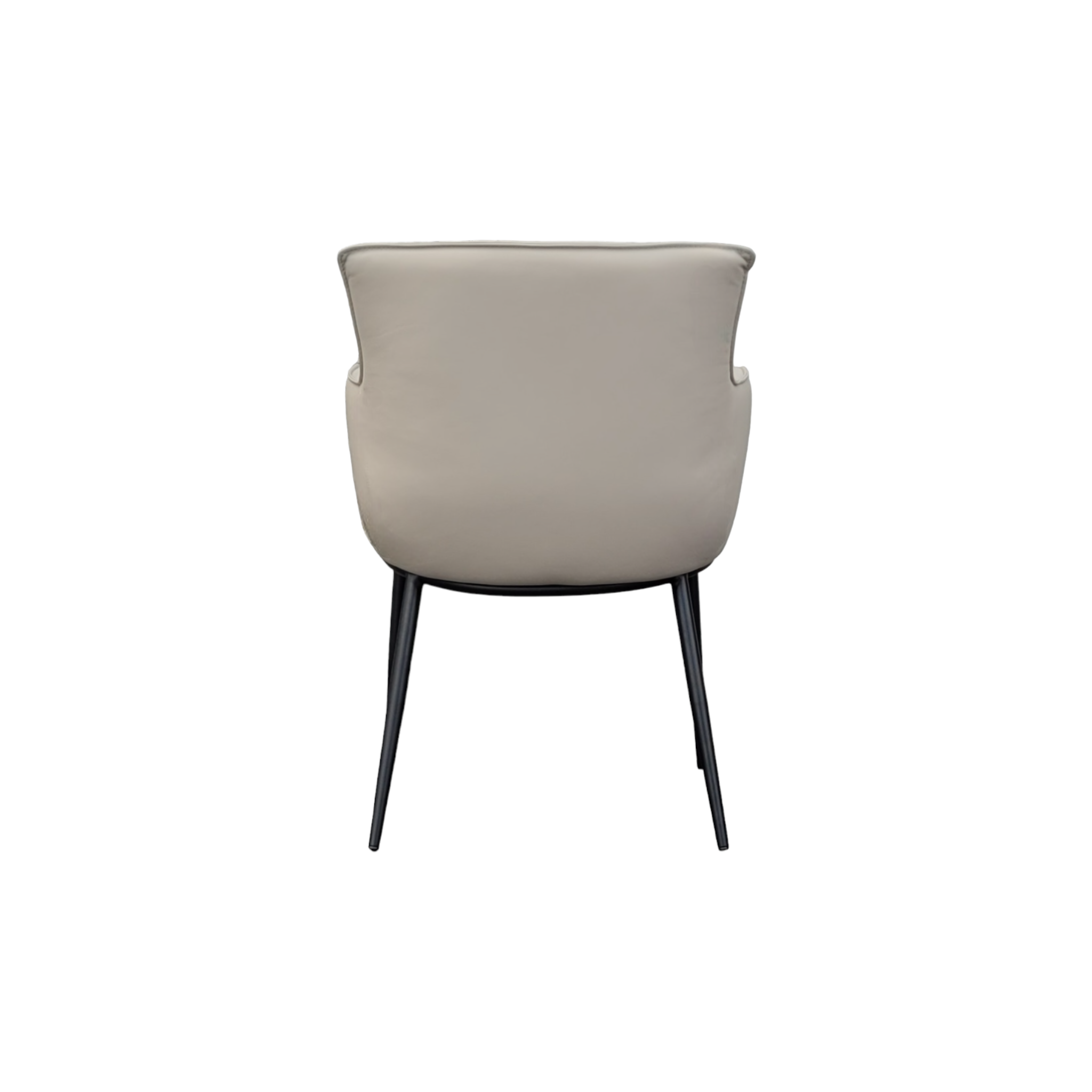 Menly Light Grey Leather Dining Armchair