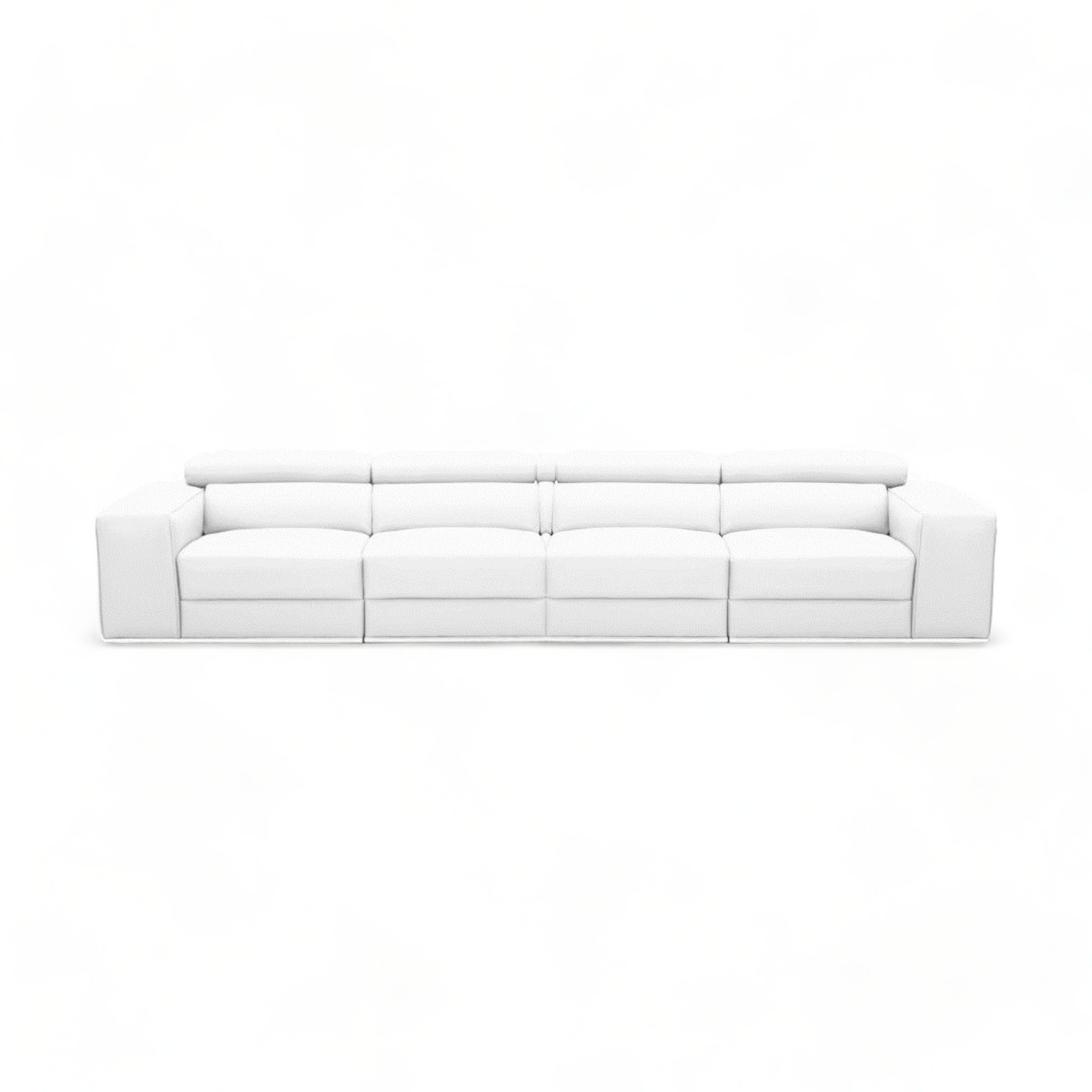 Eden XL White Leather Sofa (only 1)