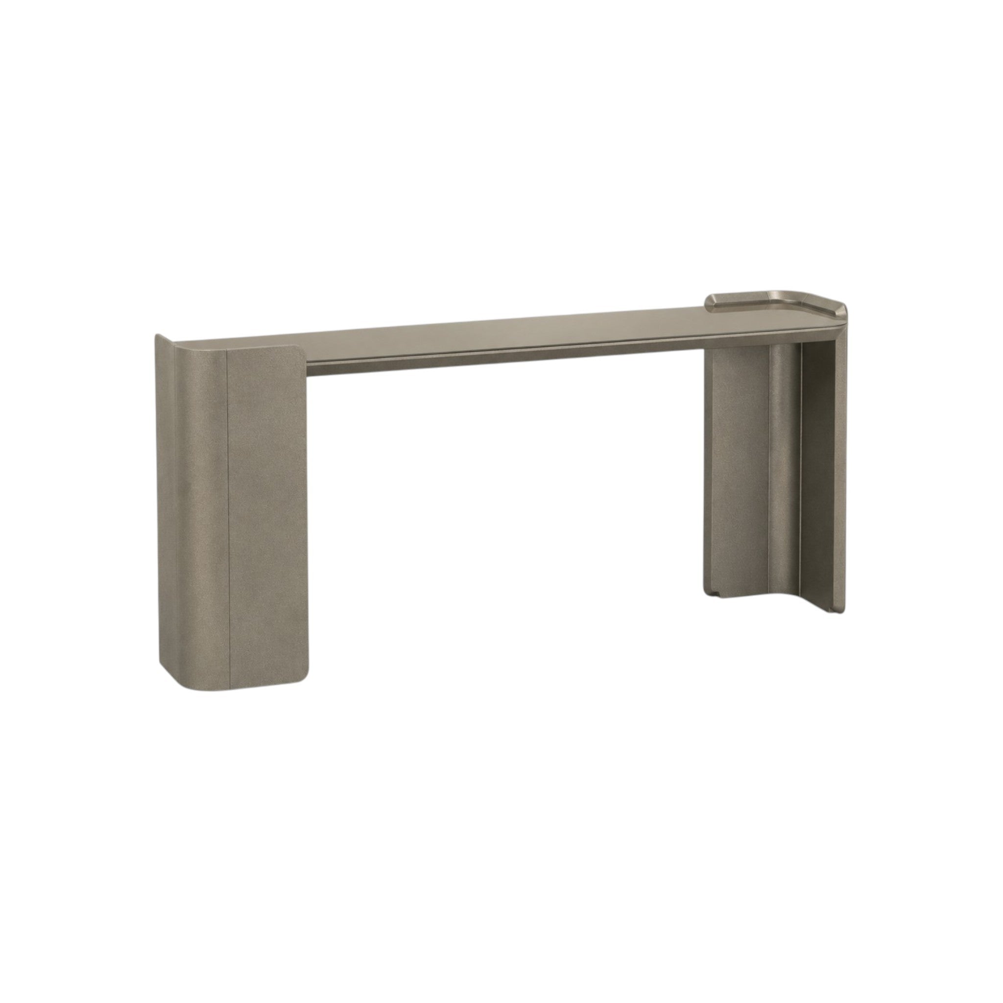 Rectangular lacquered console table a white background