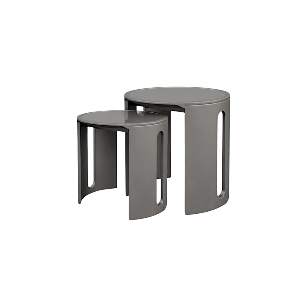 Ottis Large Round Graphite Side Table