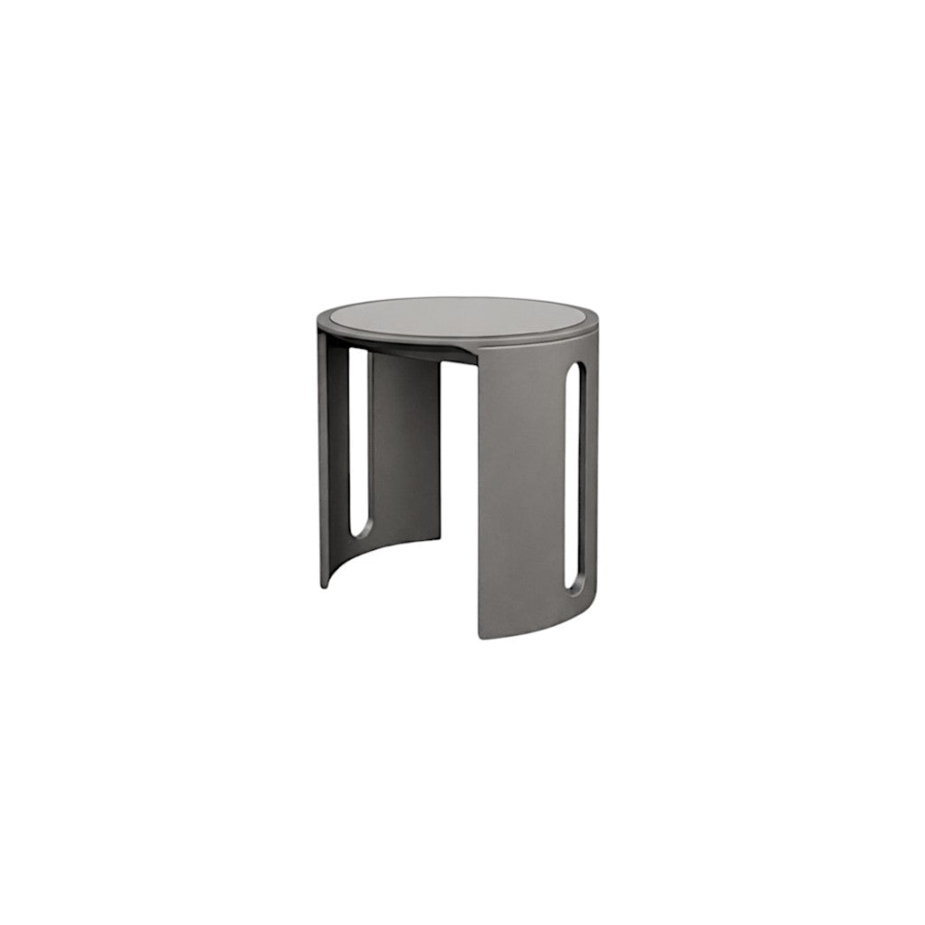 Ottis Small Round Graphite Side Table
