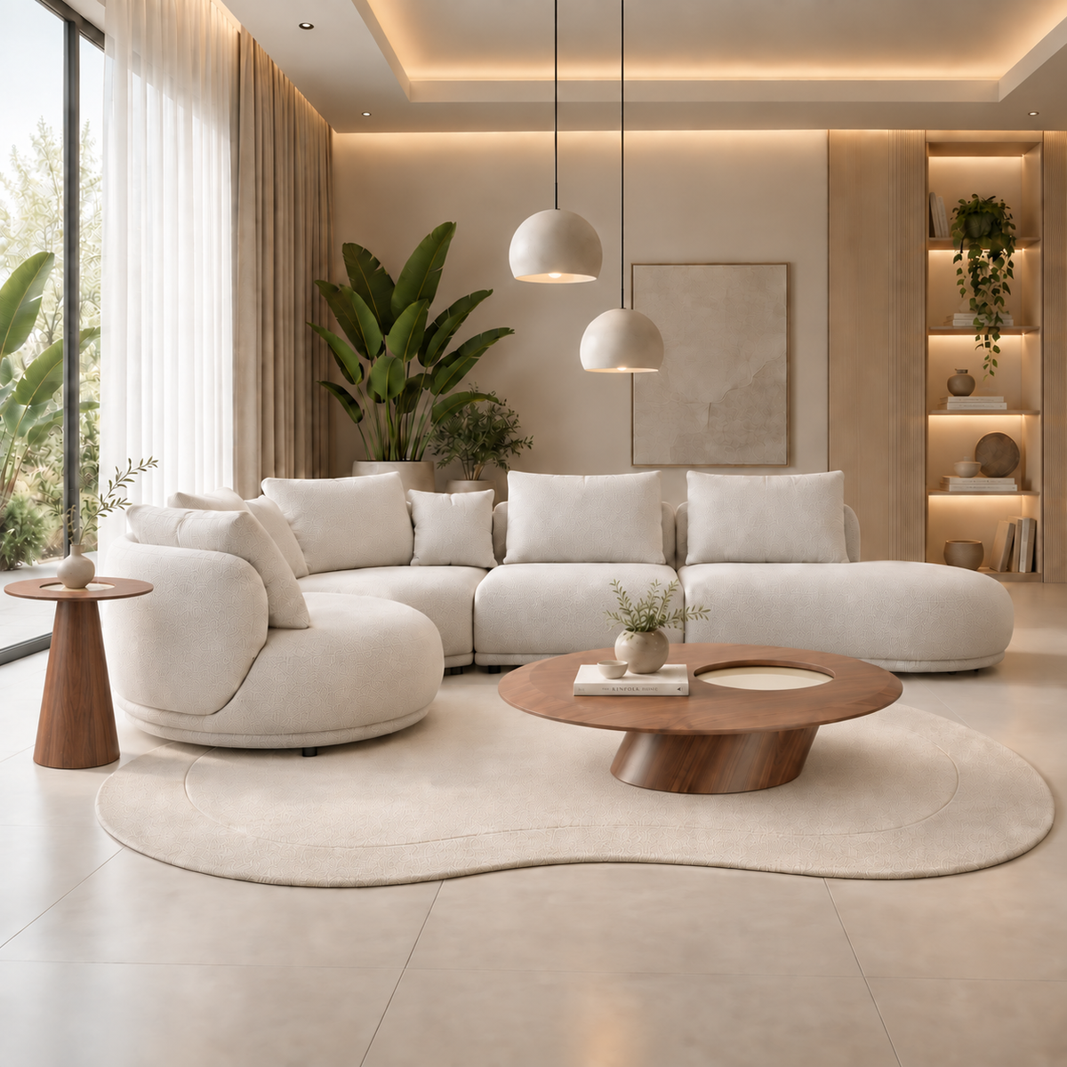 Perigon Modular Sectional Sofa Natural Fabric