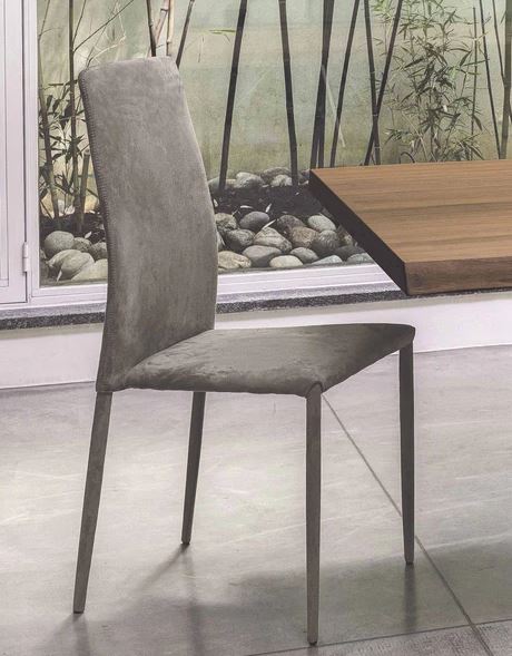 Renee Grey Suede Dining Chair