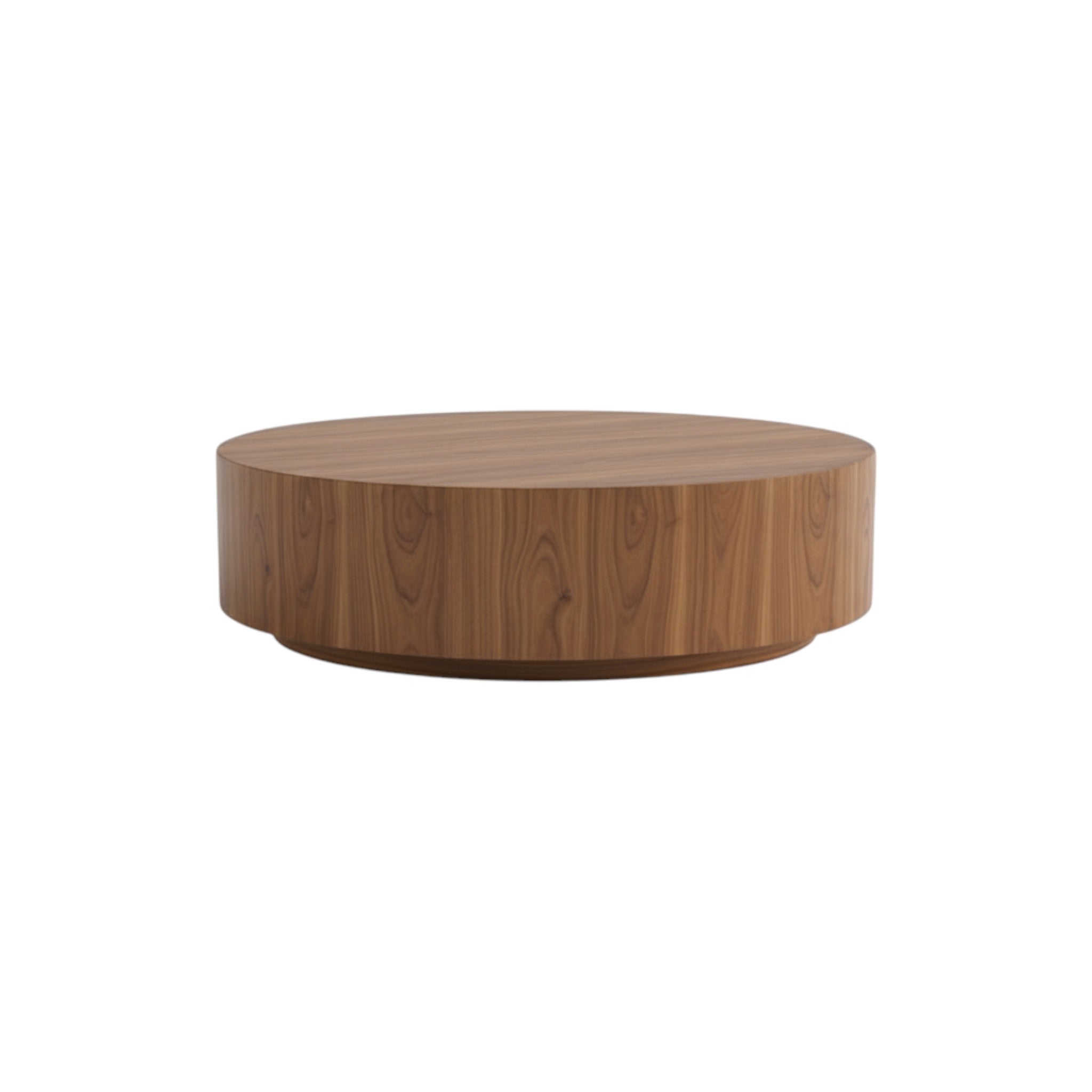 Moon Round Walnut Coffee Table