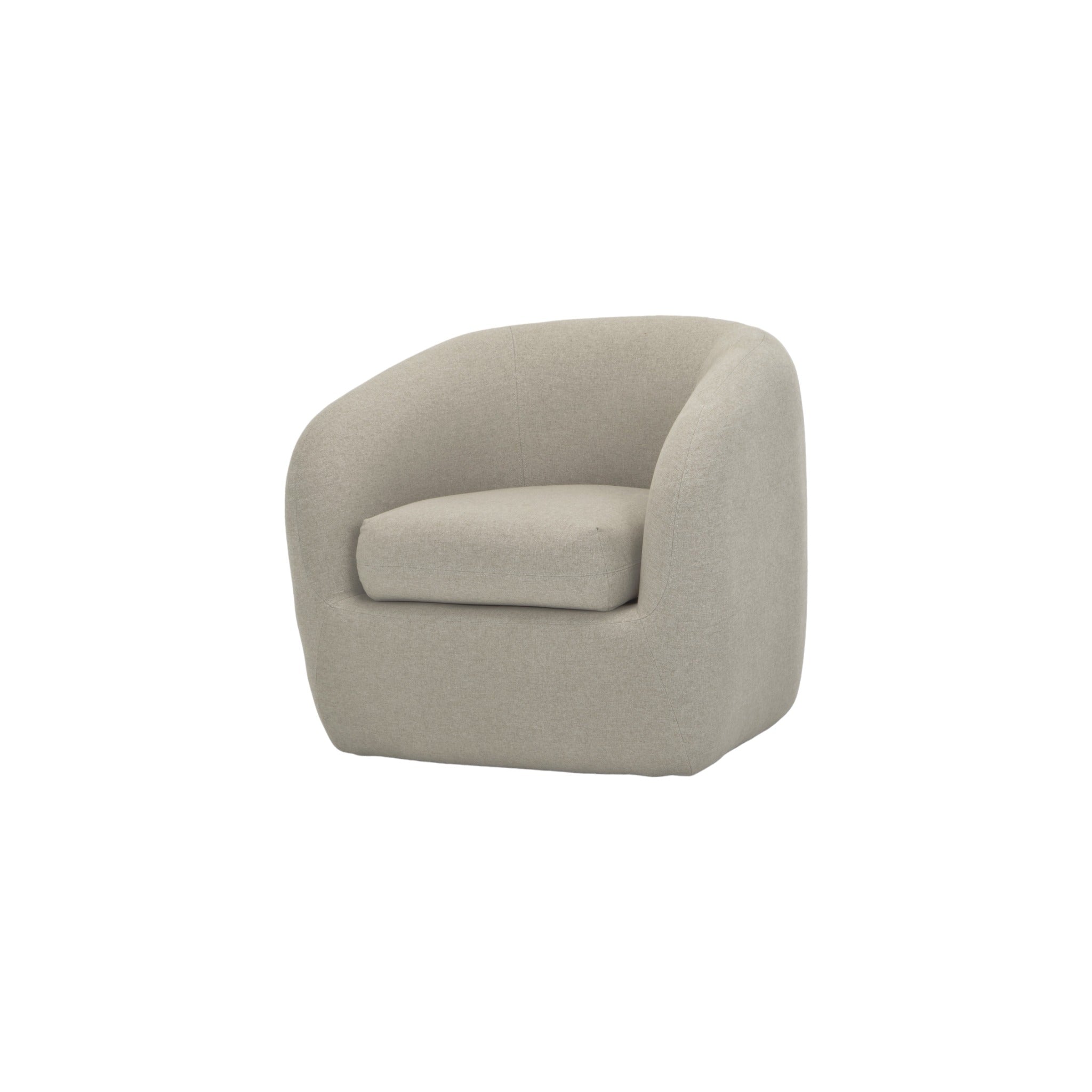 Ziggy Taupe Grey Swivel Lounge Chair