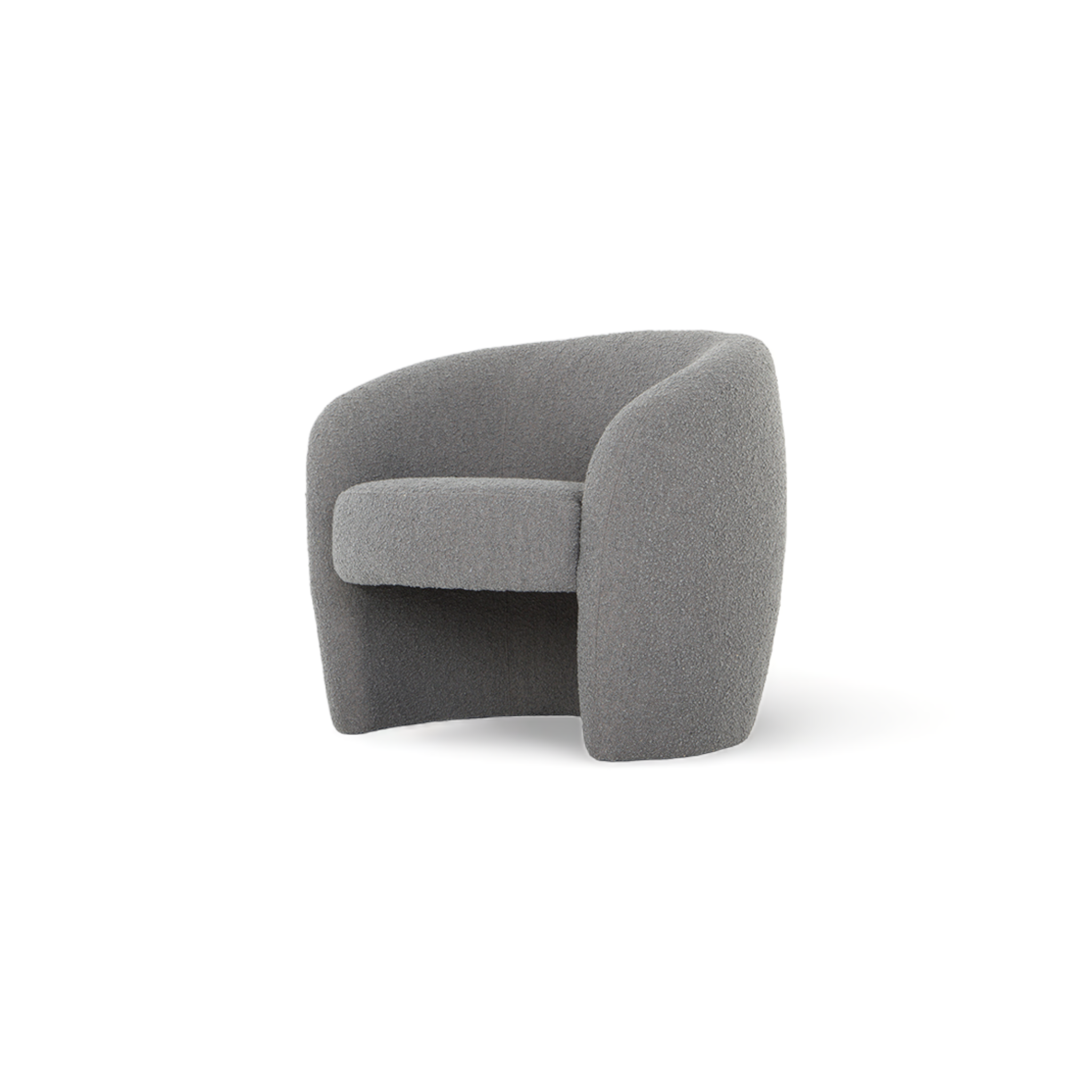 Tortona Grey Boucle Lounge Chair