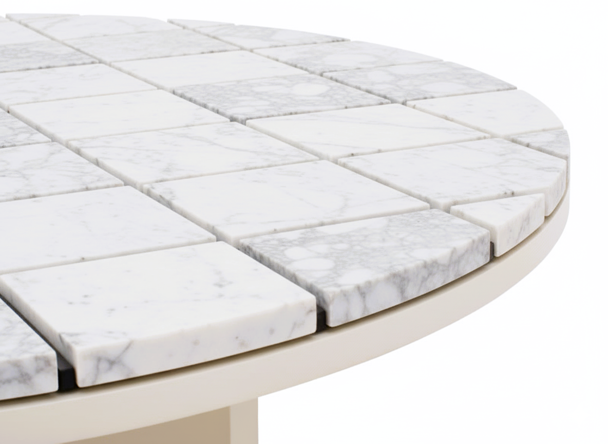 Tyle Round Coffee Table - Marble