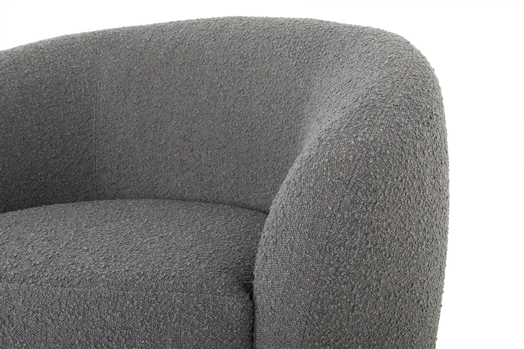 Tortona Grey Boucle Lounge Chair