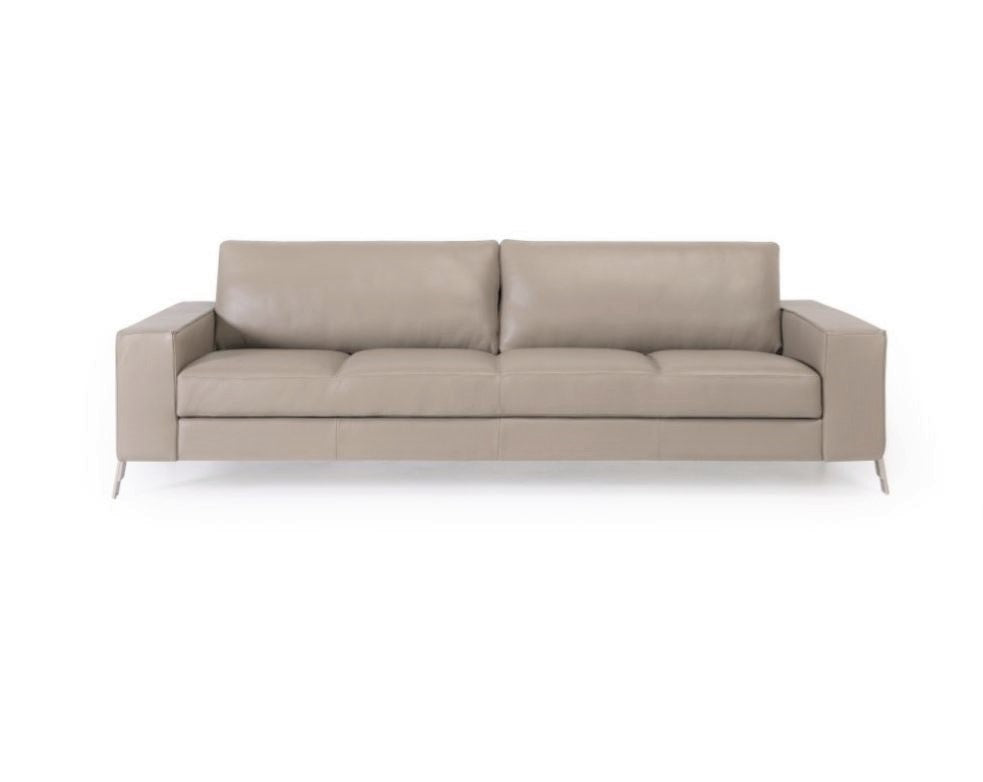 Caiena Grey-Beige Leather Sofa