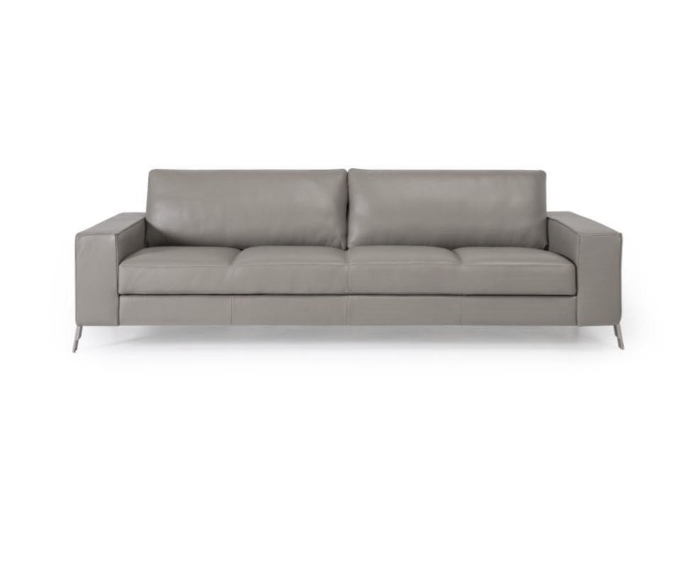 Caiena Grey Leather Sofa