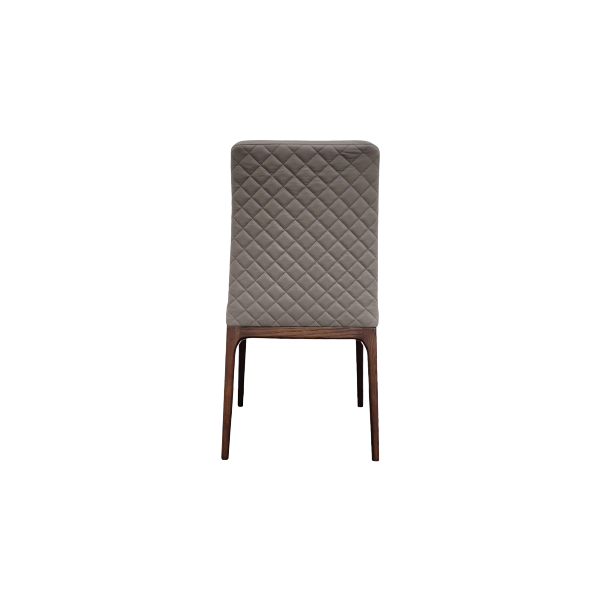 Nomad Smooky Grey Leather  and Walnut Dining Chair